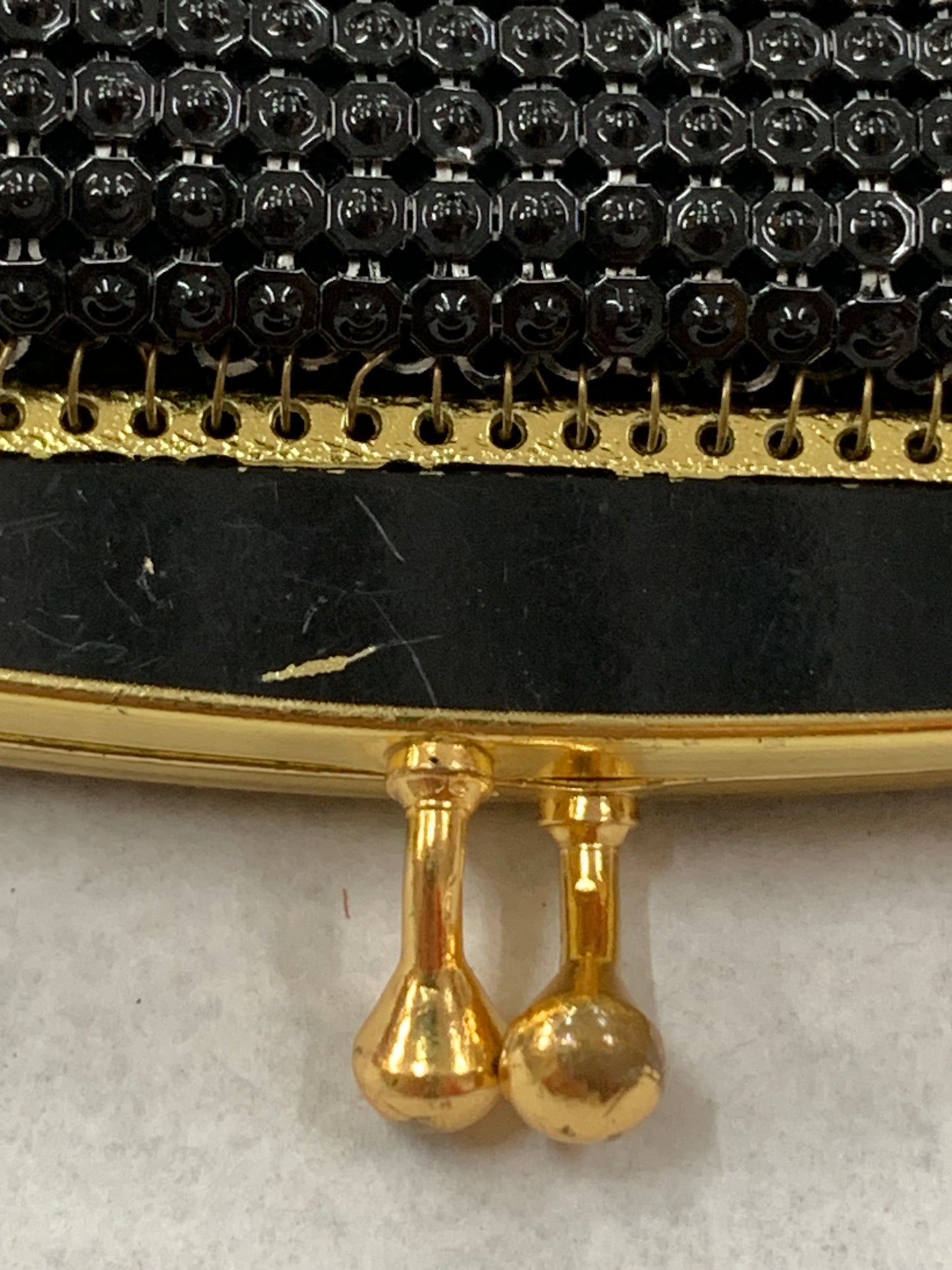 Classic Vintage Black Mesh Coin Purse