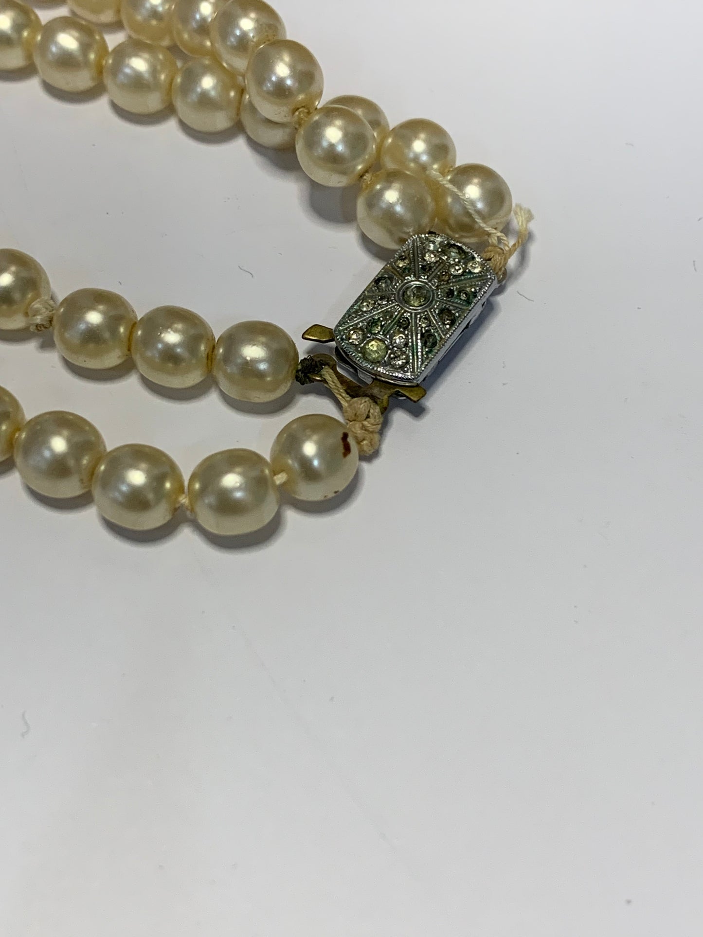 Vintage Czechoslovakian Double Strand Pearl Necklace