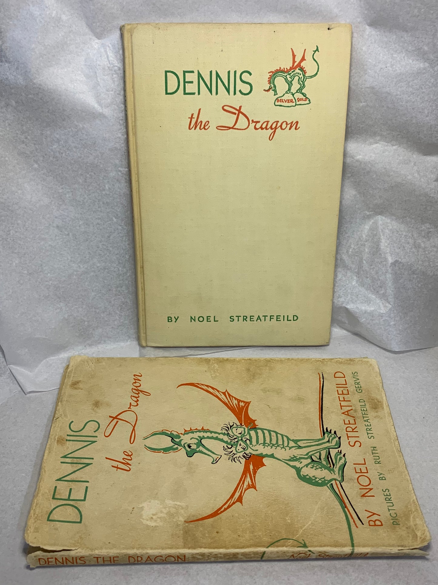 Dennis the Dragon by Noel Streatfeild, illustrated by her sister Ruth Streatfeild Gervis. Published by J.M. Dent & Sons Ltd, London, first edition, first published 1939