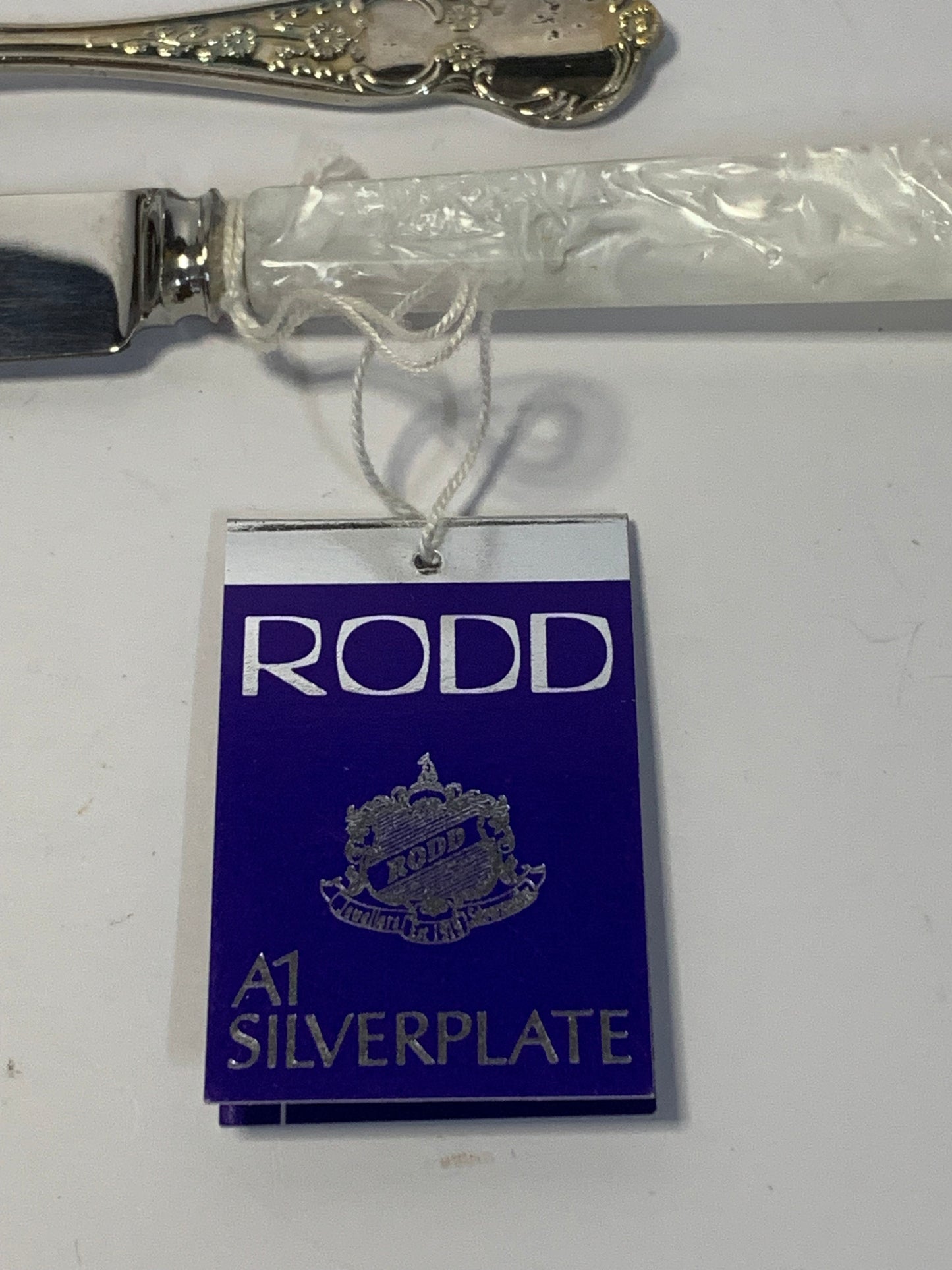 Vintage Rodd silverplate Child’s Cutlery Set with original tag