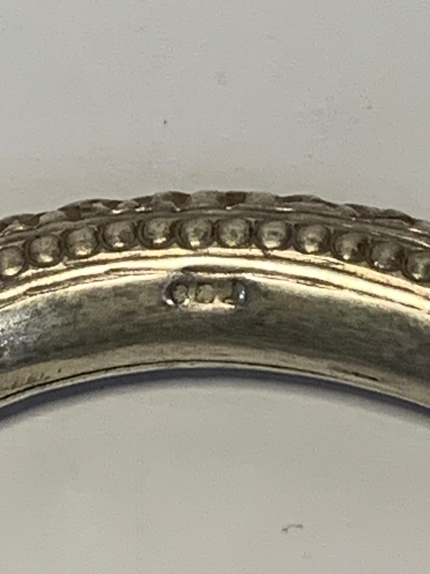 Embossed Tribal Silver Bangle