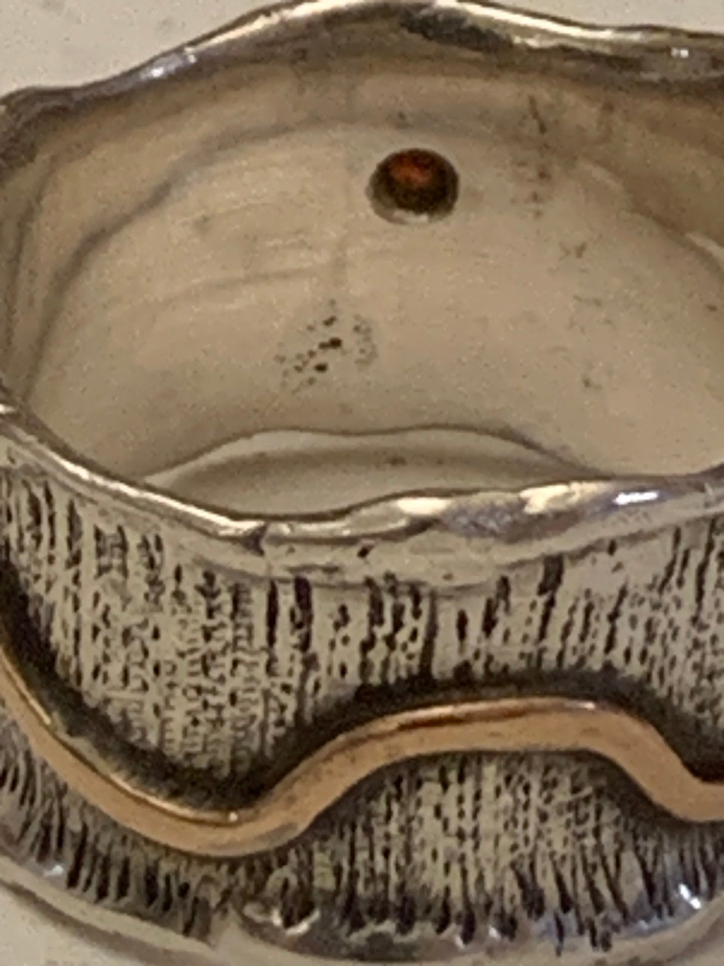 Sterling Silver & Gold Floral Band Ring with Garnet