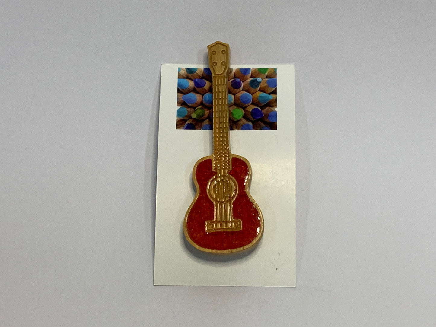 Huon Pine Guitar Brooch