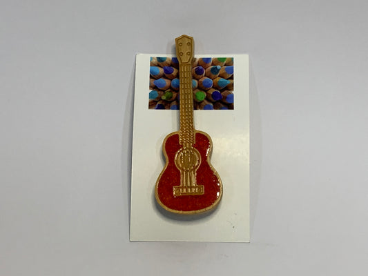 Huon Pine Guitar Brooch