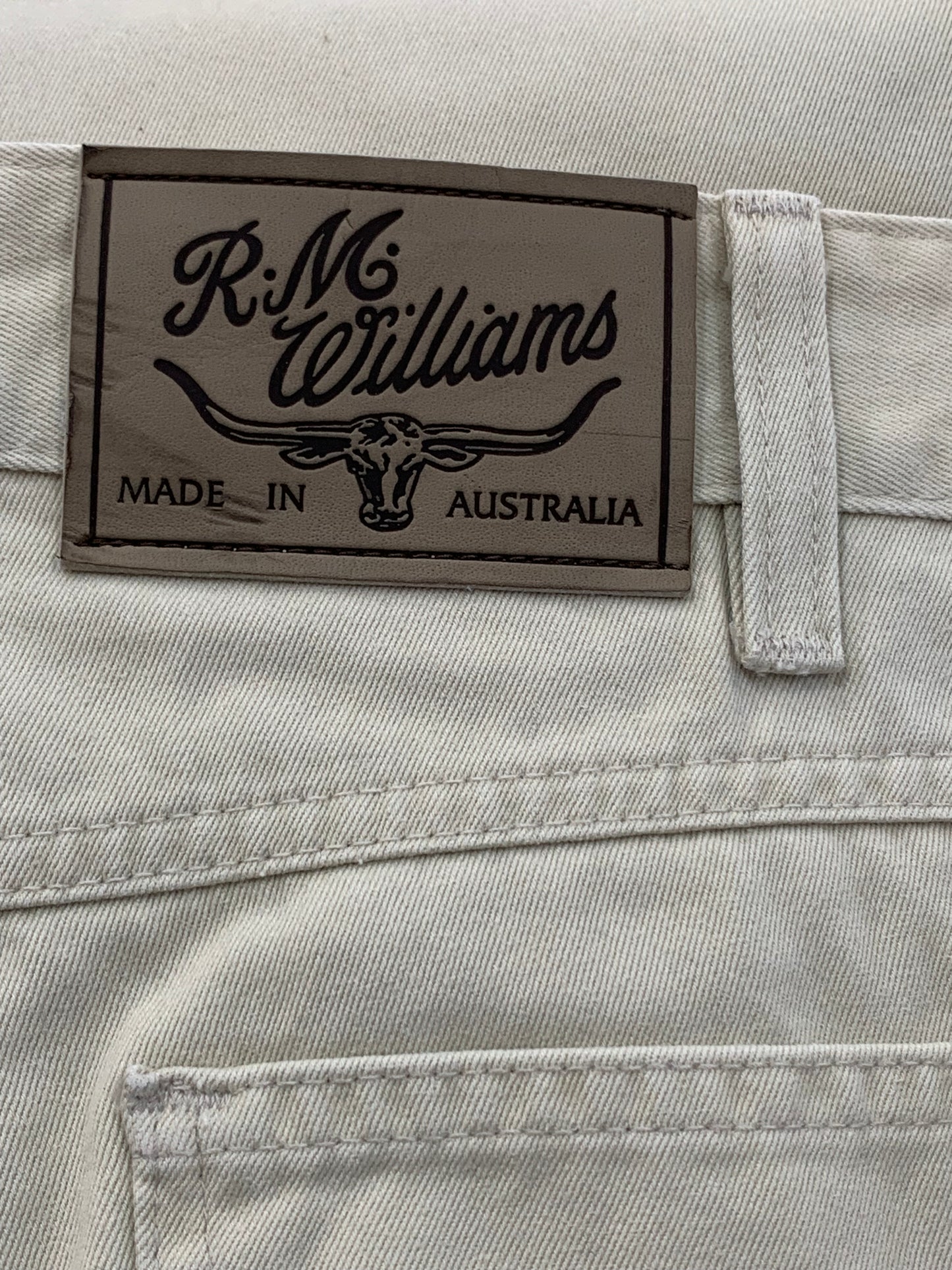 Authentic R.M. Williams men’s Stone colour Jeans