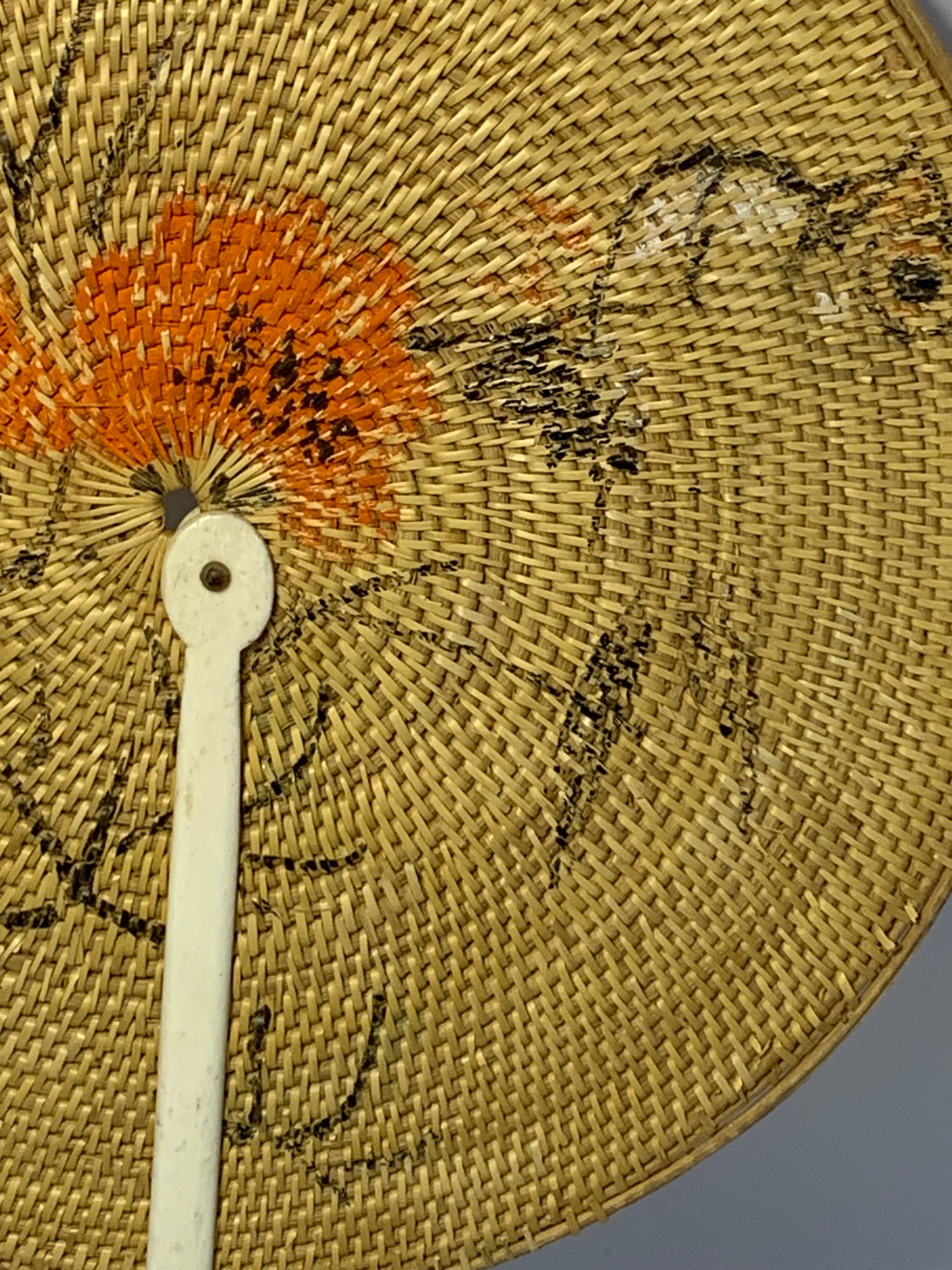 Vintage Handwoven Fixed Hand Fan