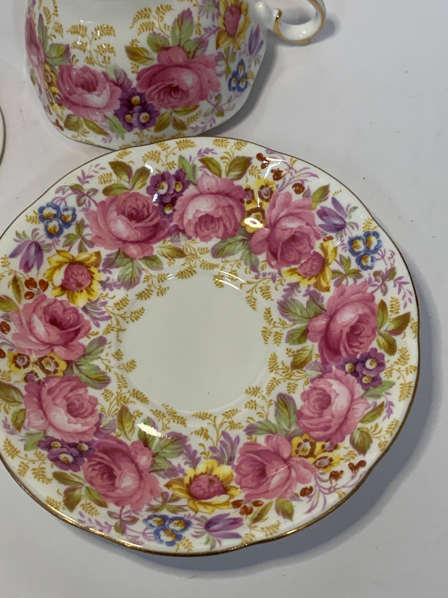 Royal Albert “Serena” Bone China Tea Trio - Cup, Saucer & Plate Set