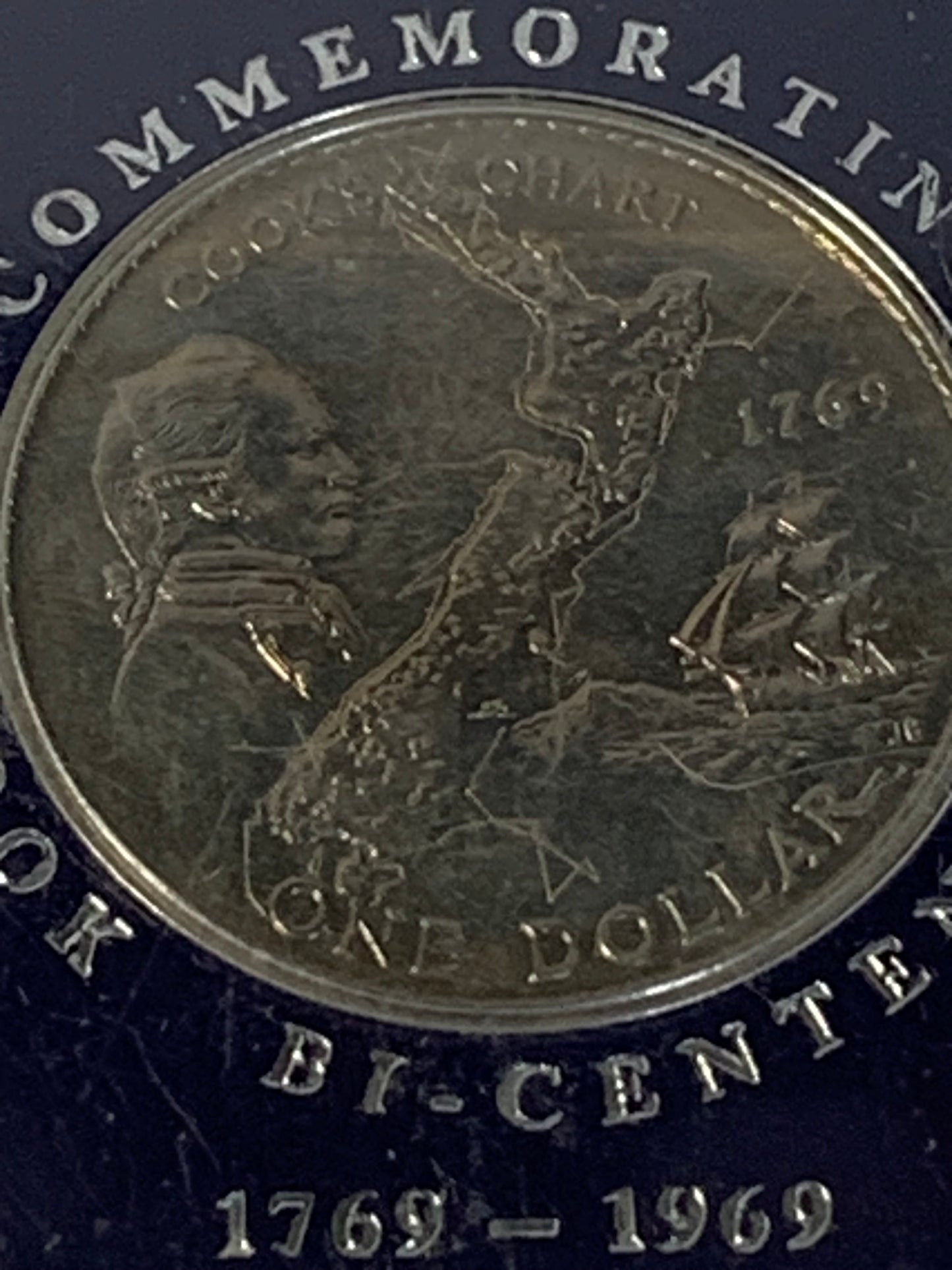 New Zealand Cook Bicentenary Commemorative Dollar from 1969