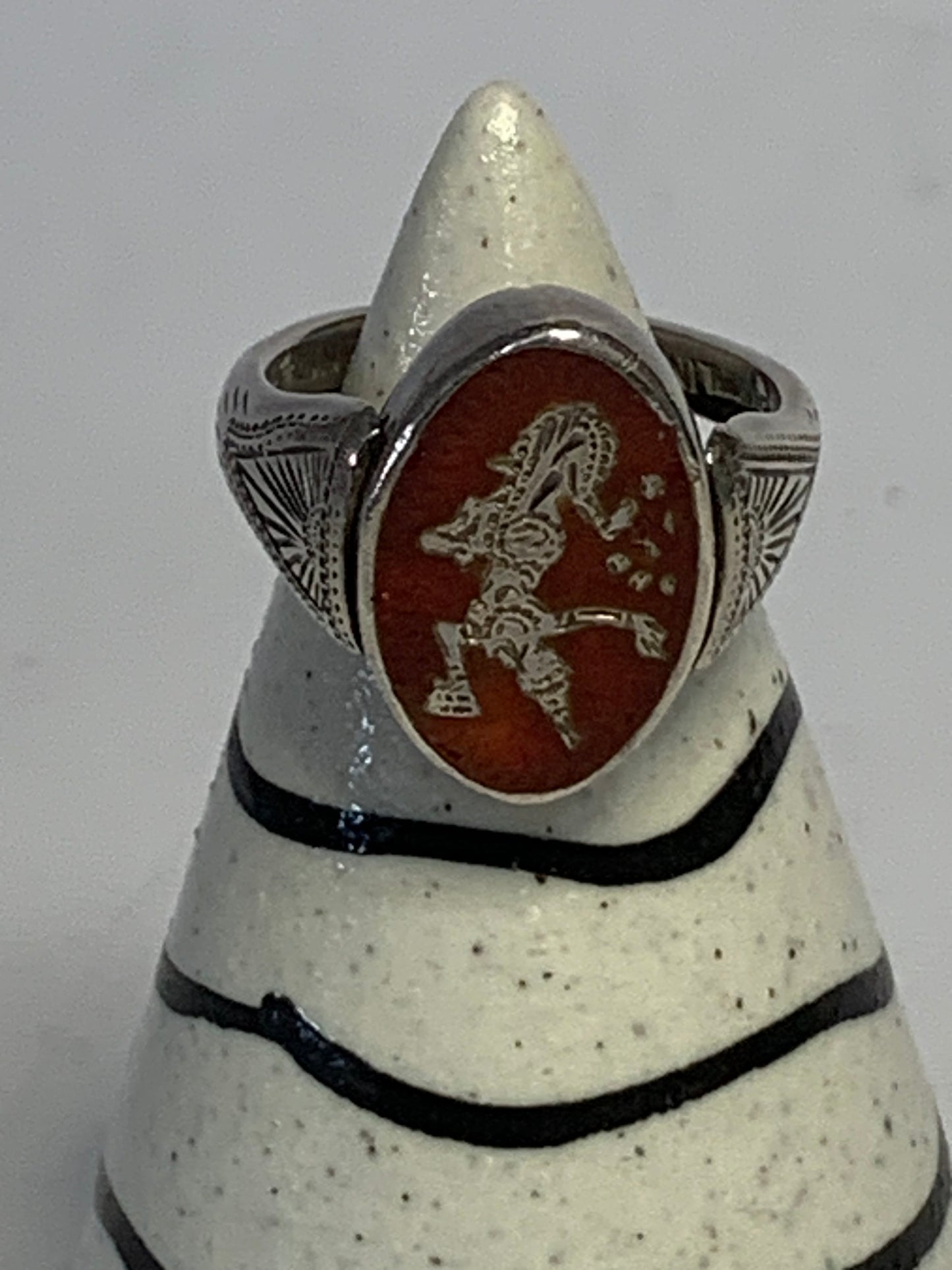 Vintage Sterling Silver reversible ring from Siam (now Thailand)