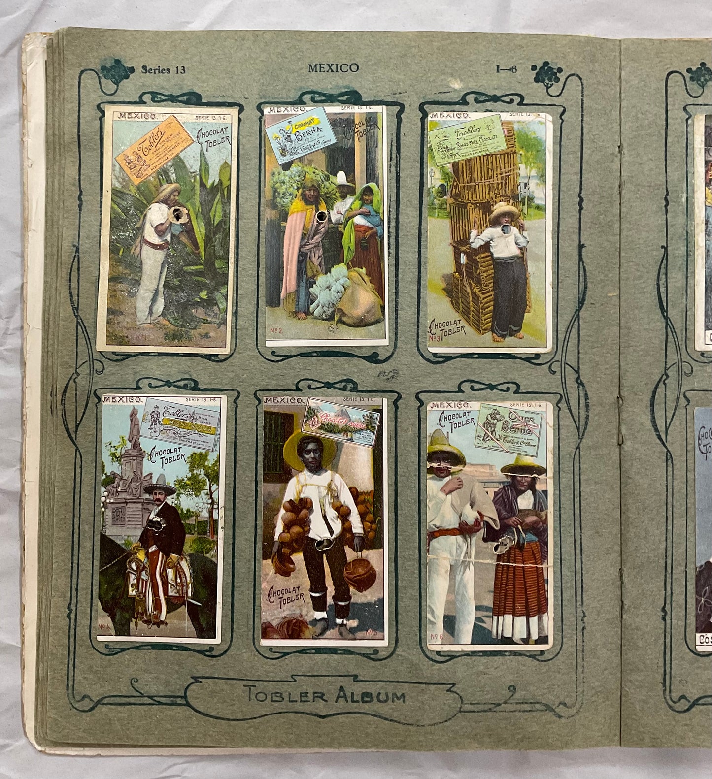Rare early Tobler & Co. (Toblerone) Picture Card Album from Berne, Switzerland, circa early 1900s