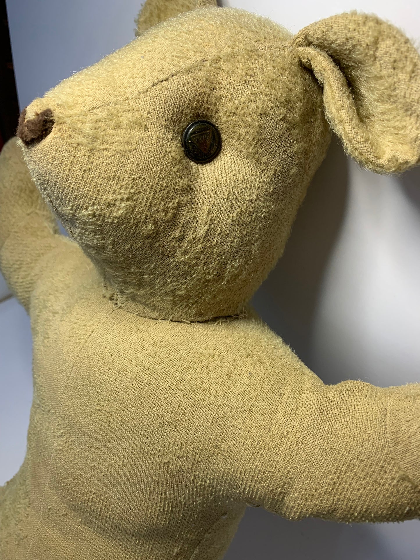 Rare Antique Hessian/Burlap Teddy Bear - Early 1900s