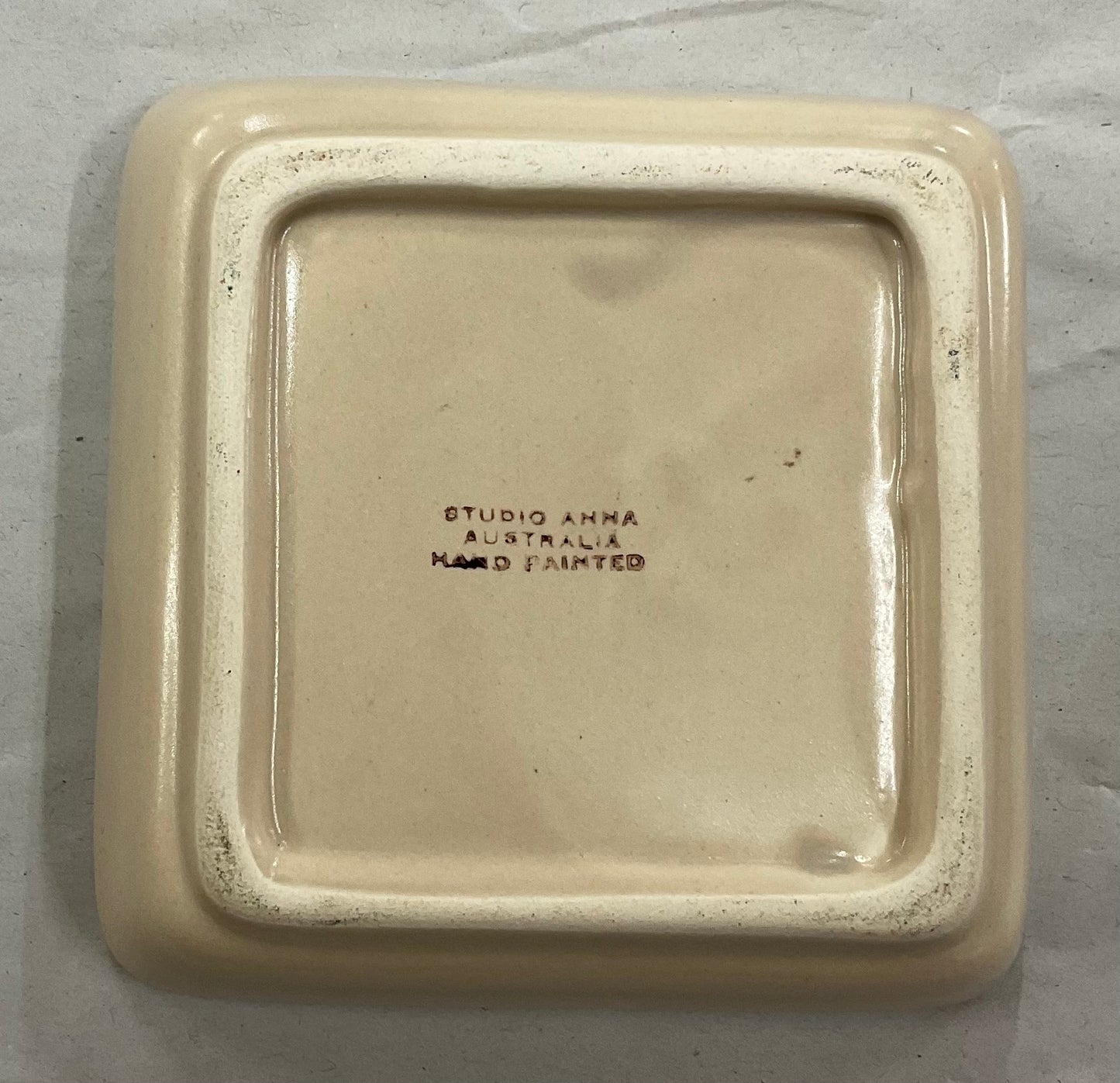 Vintage Studio Anna Australia Hand-Painted Ceramic Dish