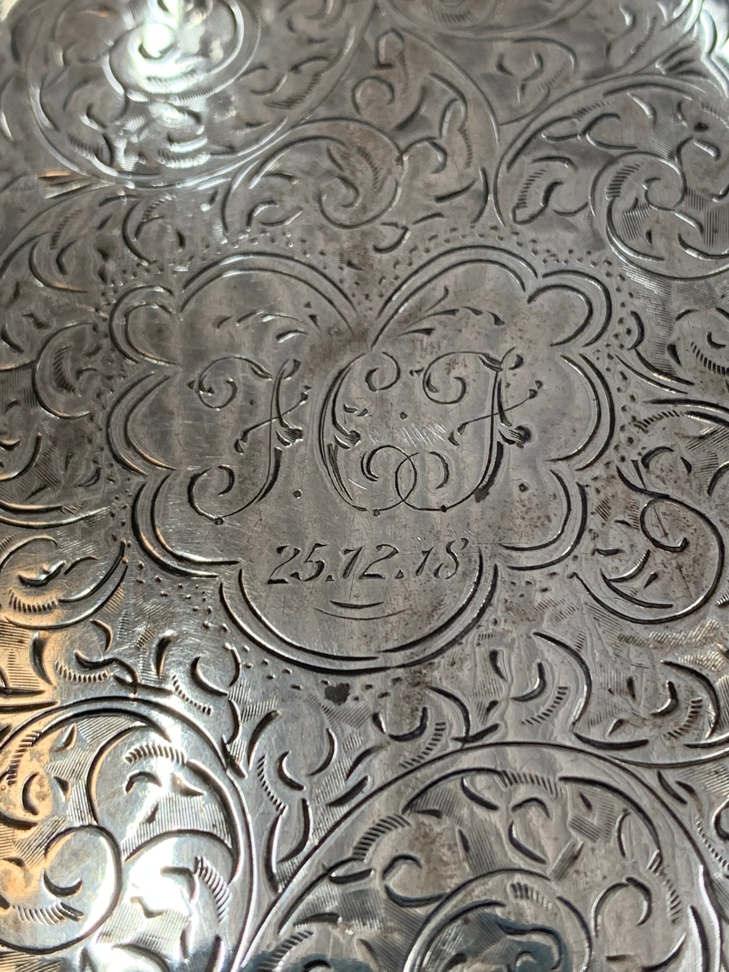 English Sterling Silver Cigarette Case