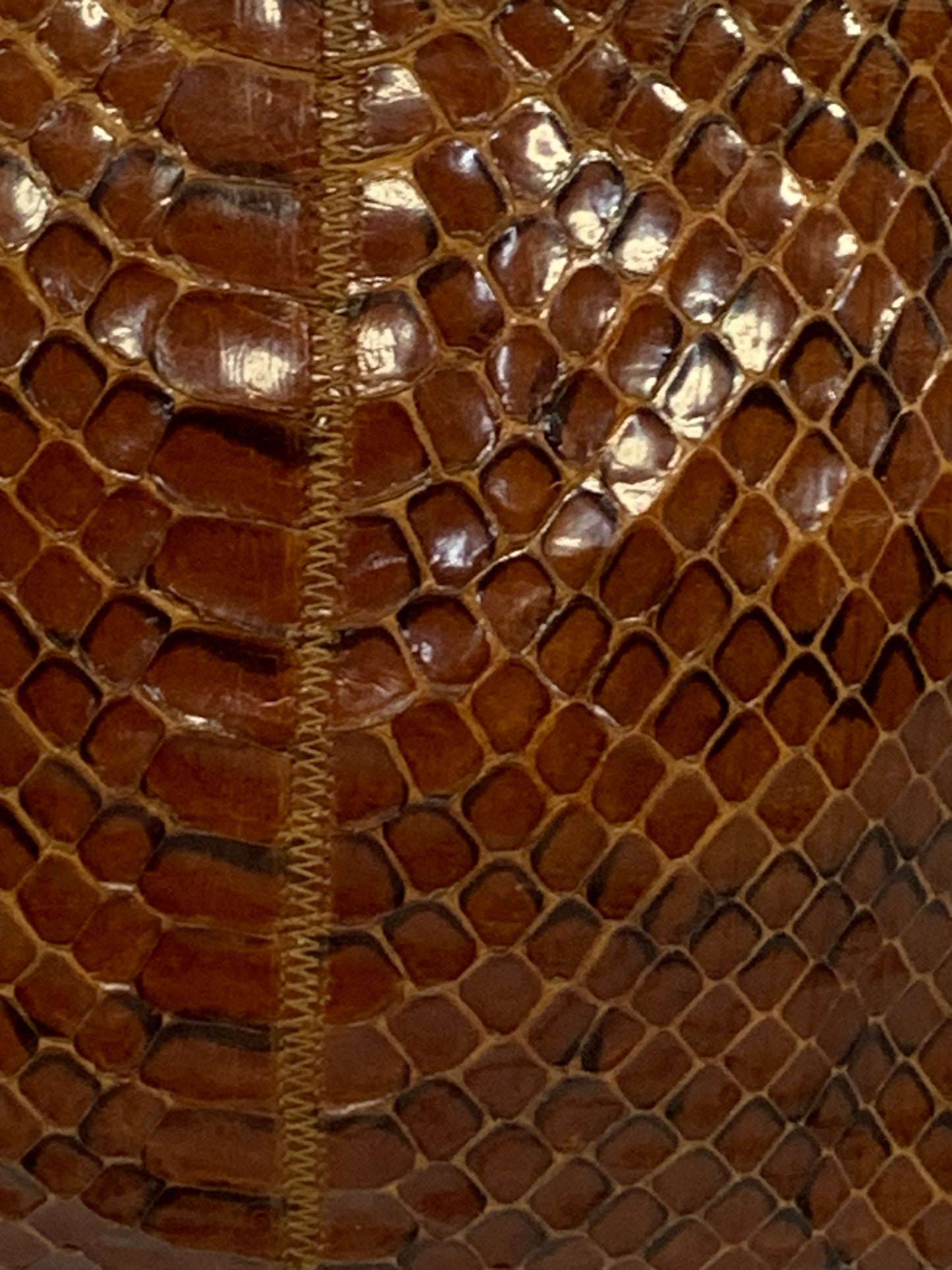 Vintage Snakeskin Clutch/ Evening bag/ Shoulder bag by Faigen - made in Australia- Genuine Leather