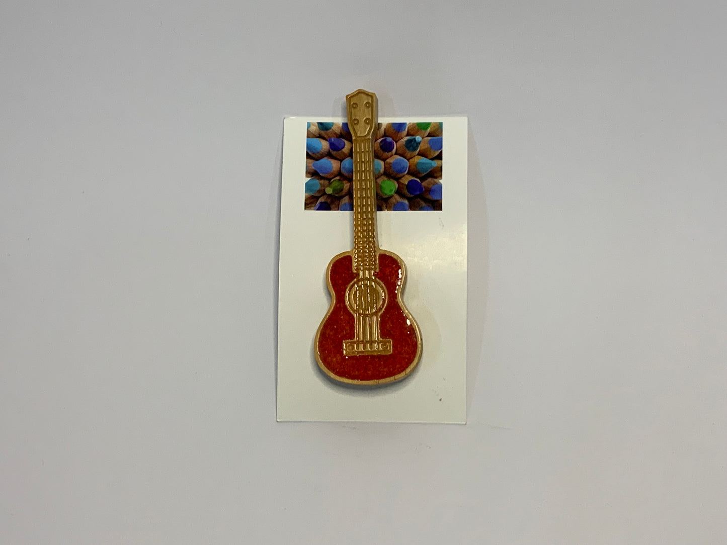Huon Pine Guitar Brooch