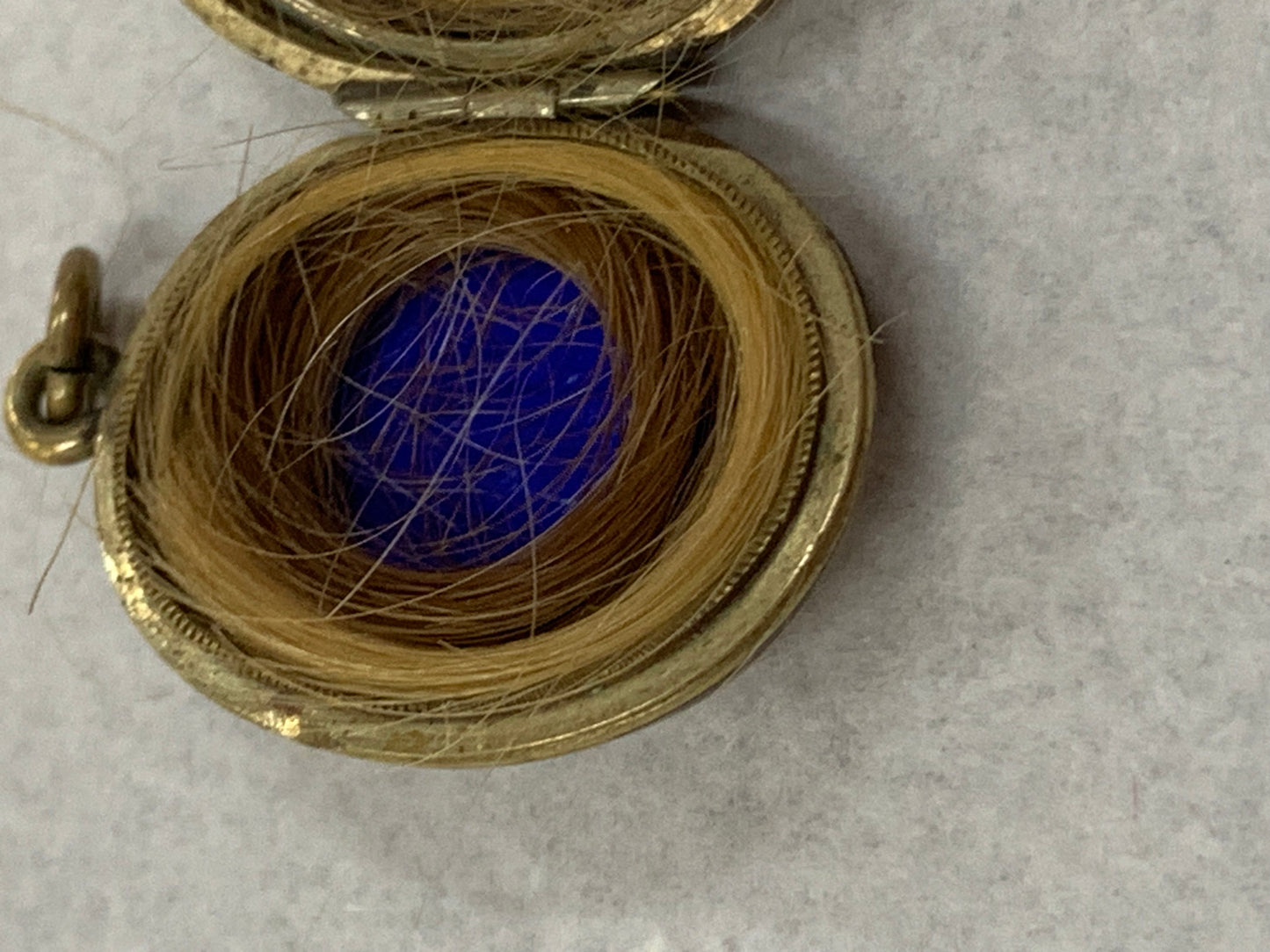 Victorian Locket Pendant with locks of hair