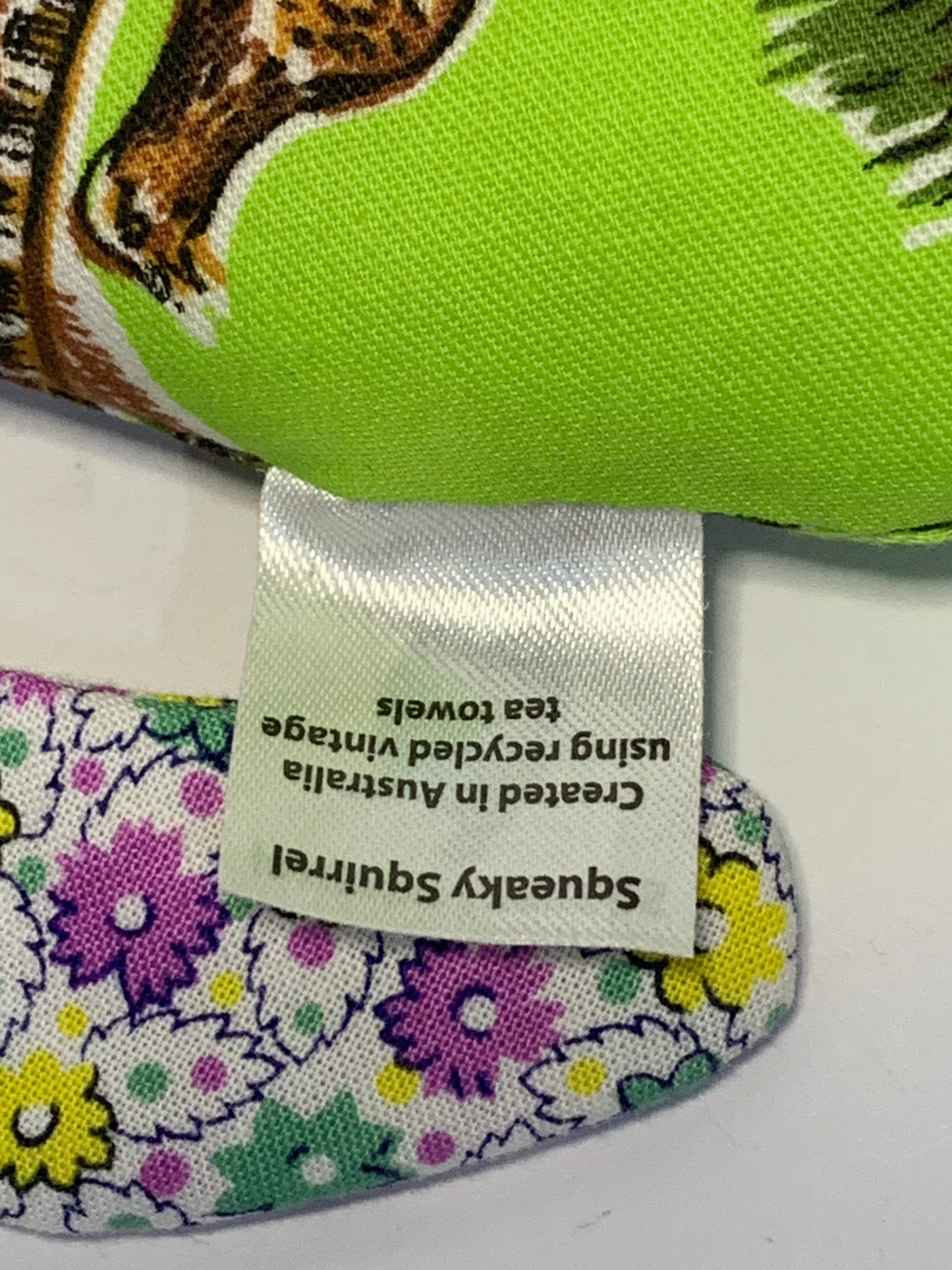 Toy Rabbit made from recycled vintage tea towels