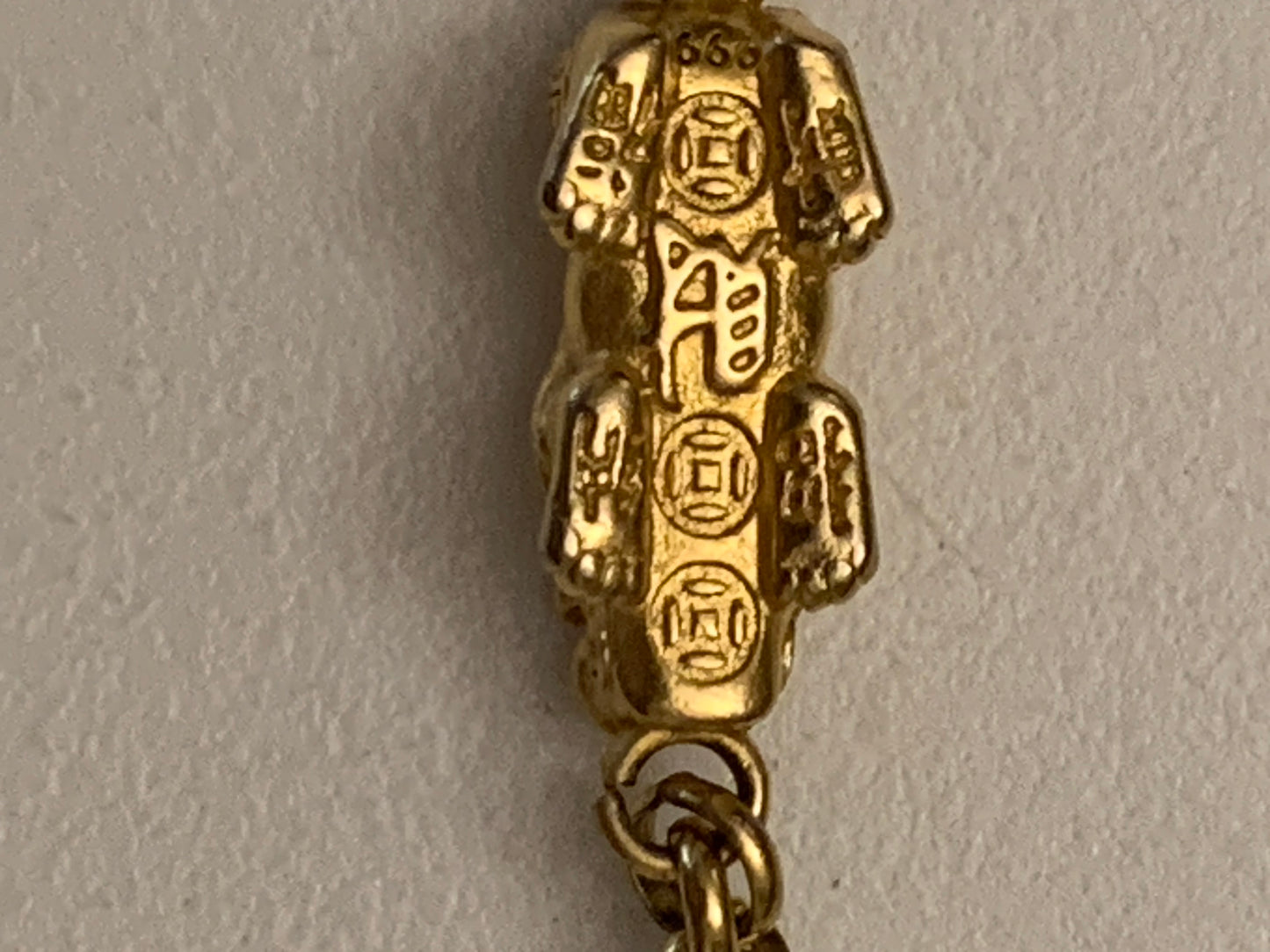 Chinese Dragon Bracelet- Gold tone metal