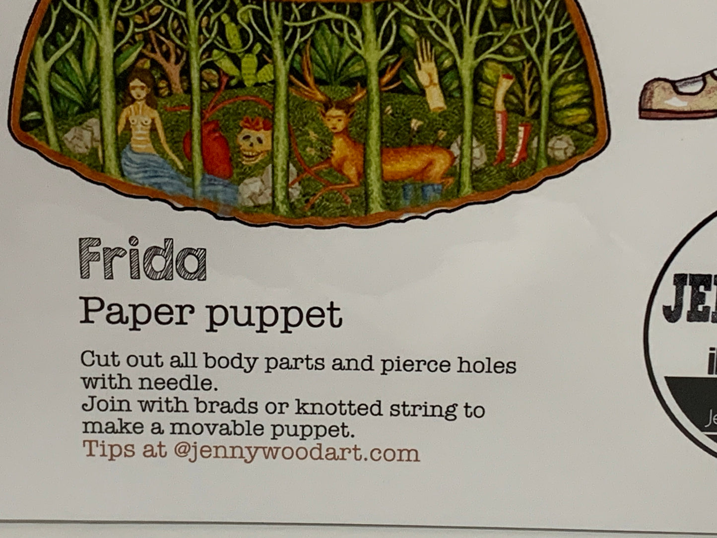 Frida Paper Doll/Puppet