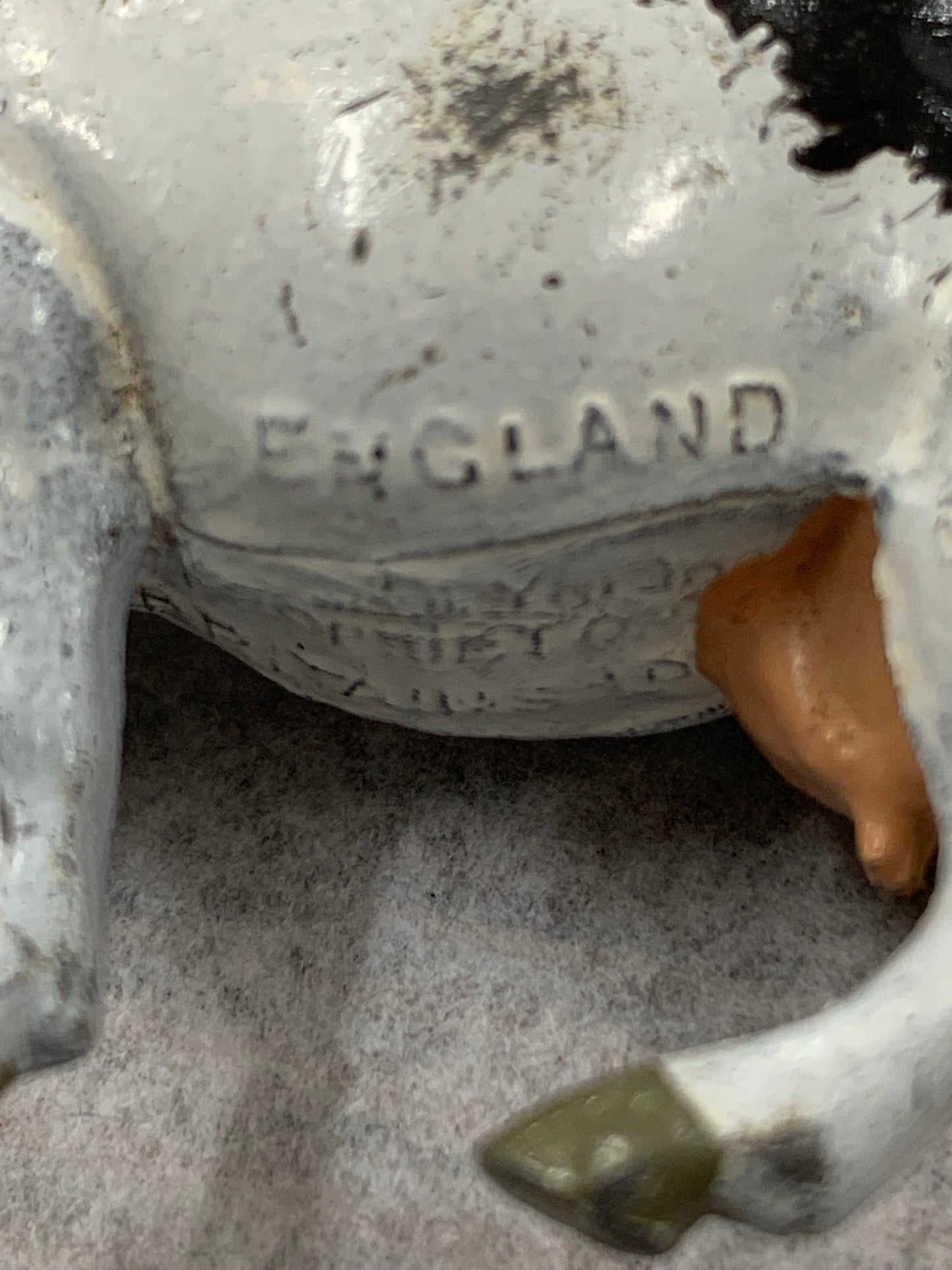 Vintage lead Freesian cow miniature figurine made in England