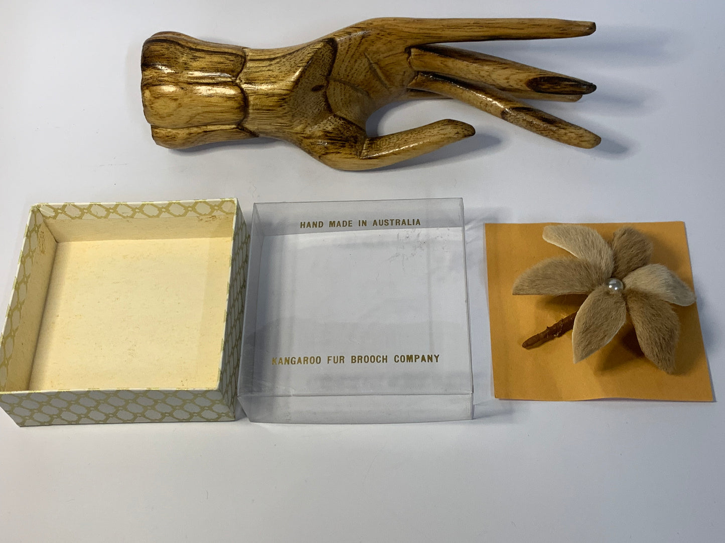 Vintage Australian Kangaroo Fur Brooch