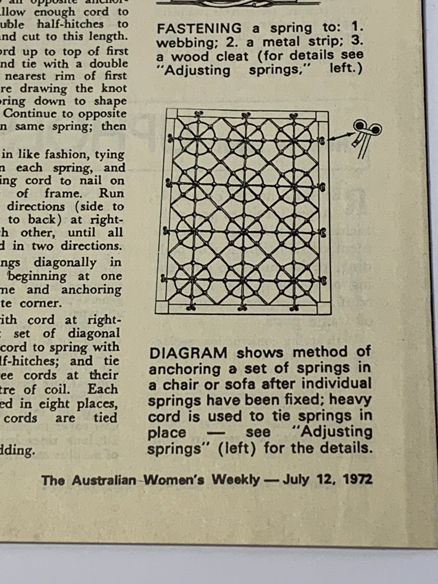 Vintage “How to Repair and Refinish Furniture” booklet by Ralph Parsons Kinney, published by The Australian Women’s Weekly, dated July 12, 1972.