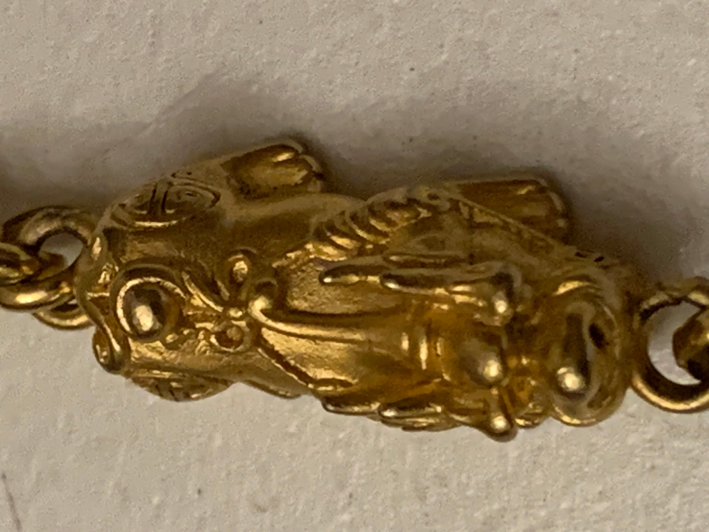 Chinese Dragon Bracelet- Gold tone metal