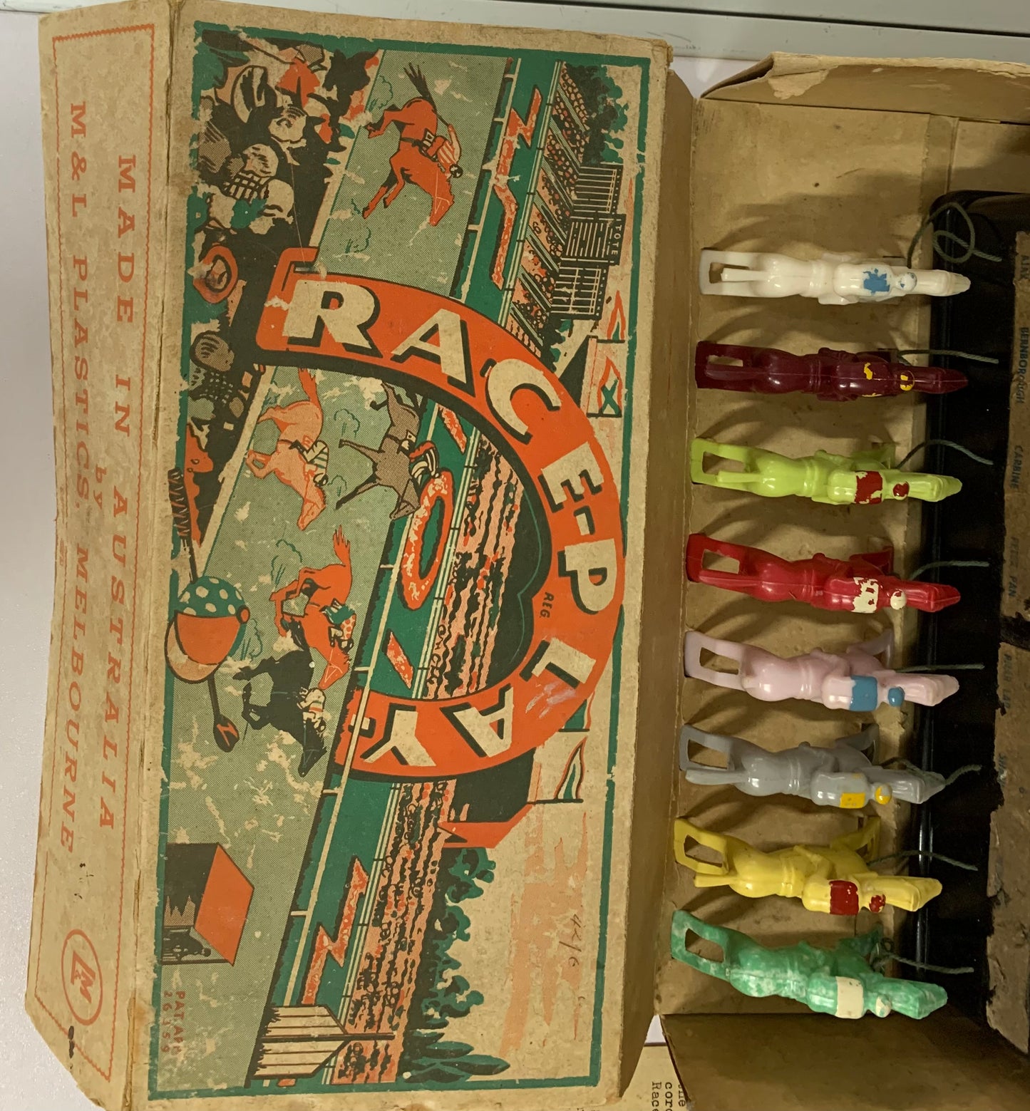 Vintage Race-Play Horse Racing Game by M&L Plastics