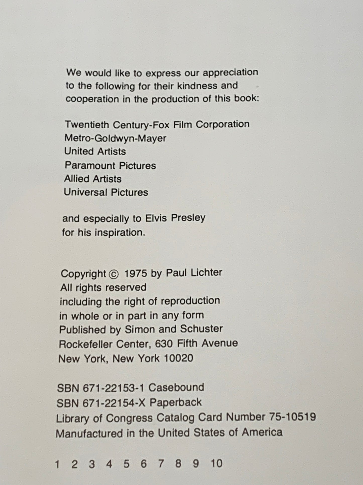 “Elvis in Hollywood” by Paul Lichter - First Edition 1975