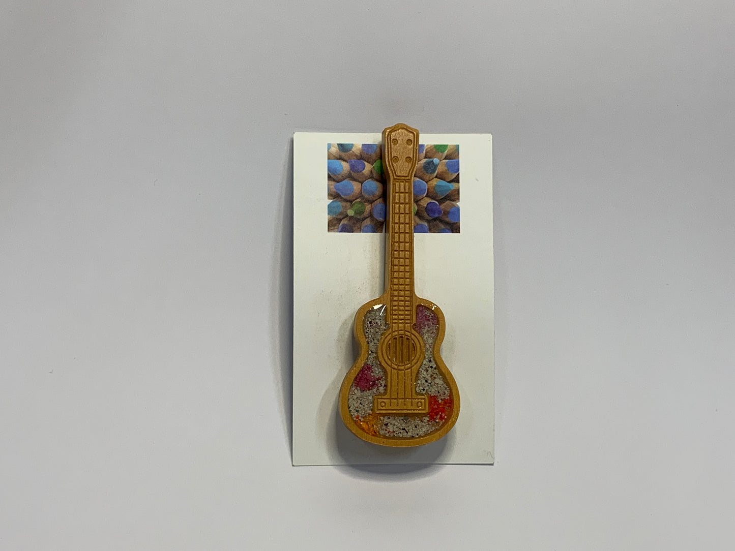 Huon Pine Guitar Brooch