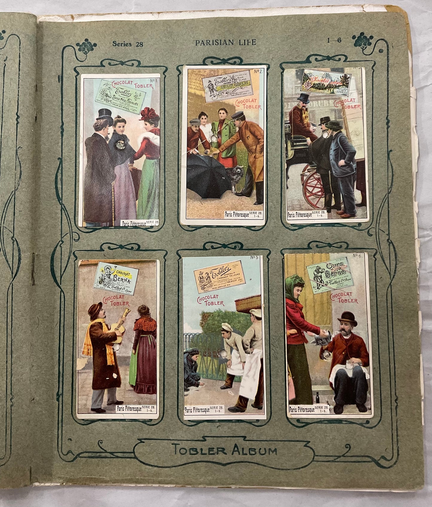 Rare early Tobler & Co. (Toblerone) Picture Card Album from Berne, Switzerland, circa early 1900s