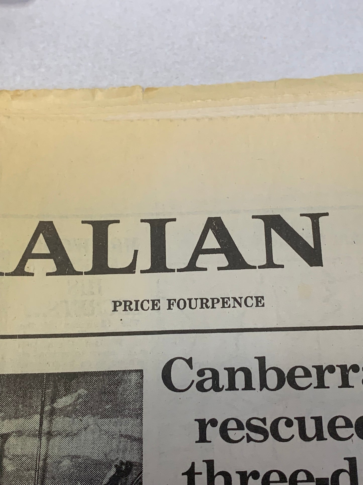 The Australian — Number One, Wednesday July 15, 1964. This is the very first edition of The Australian, founded by Rupert Murdoch as Australia’s first national daily newspaper (only the third national newspaper in the country’s history).