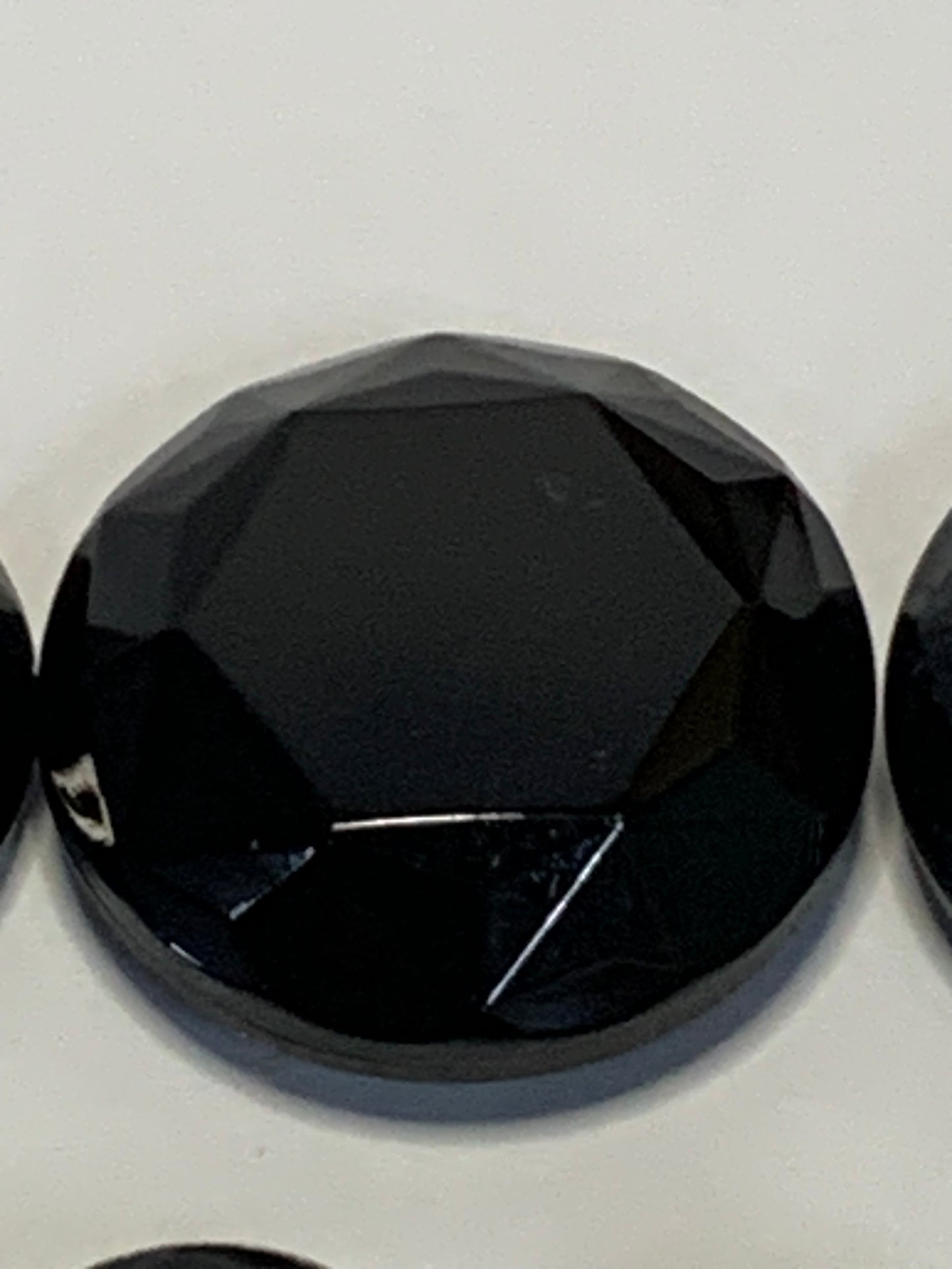 Collection of 19 Early 20th century Jet Black Glass Buttons