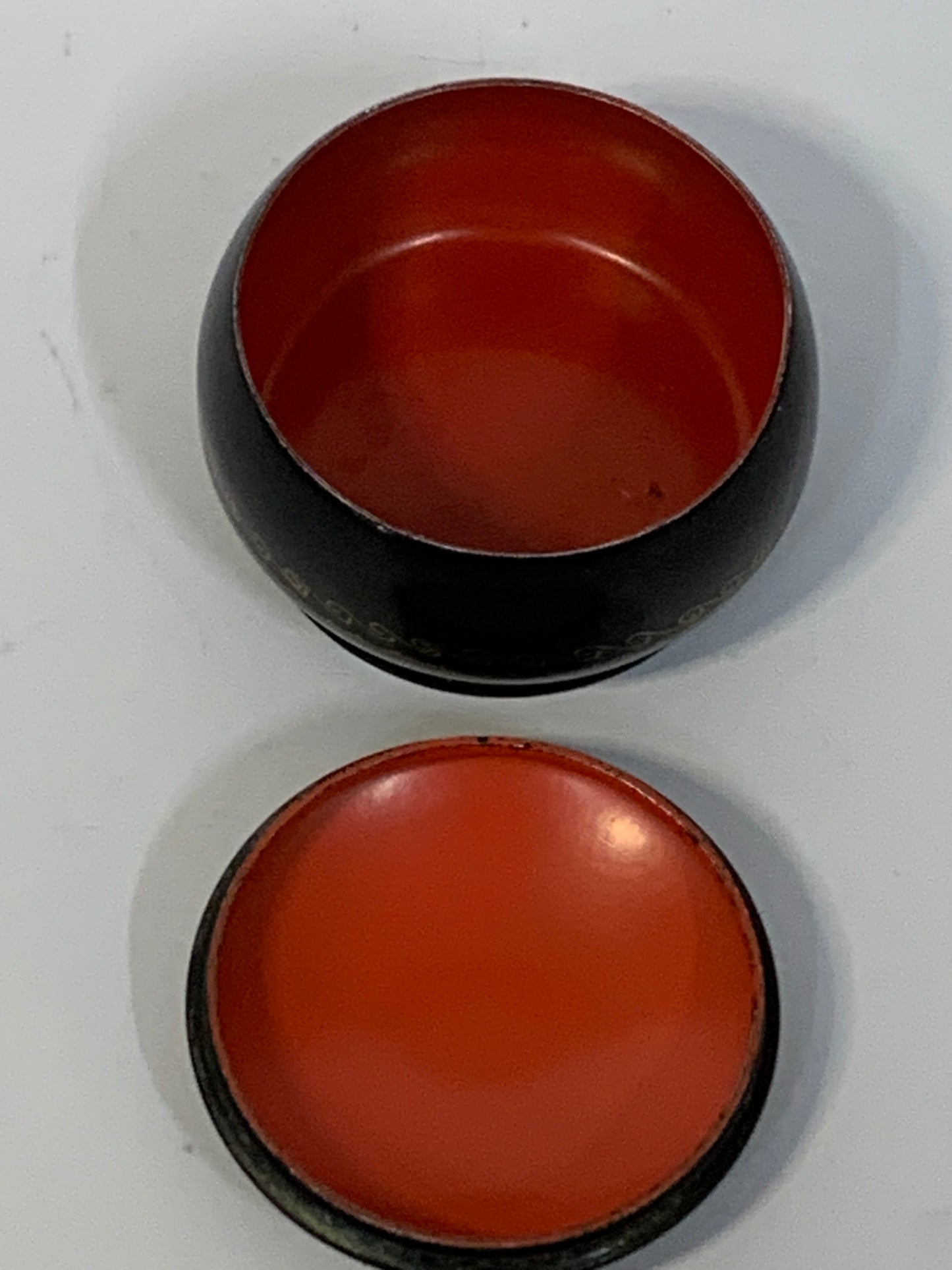 Russian Metal Tole Bowl with Traditional Lacquerware-Style Painting