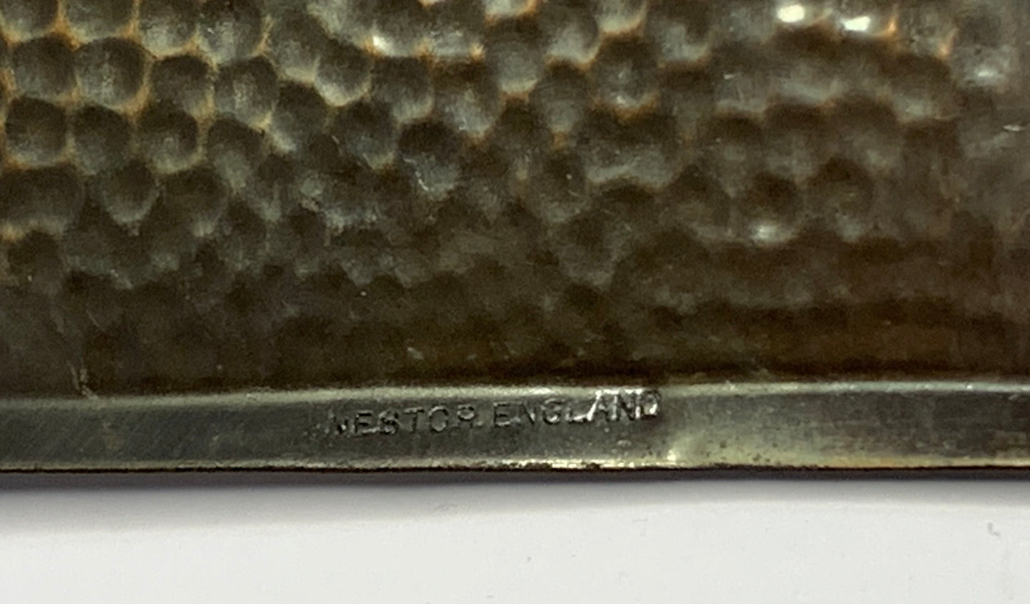 Antique Nestor Copper Crumb Tray and Brush Set, made in England