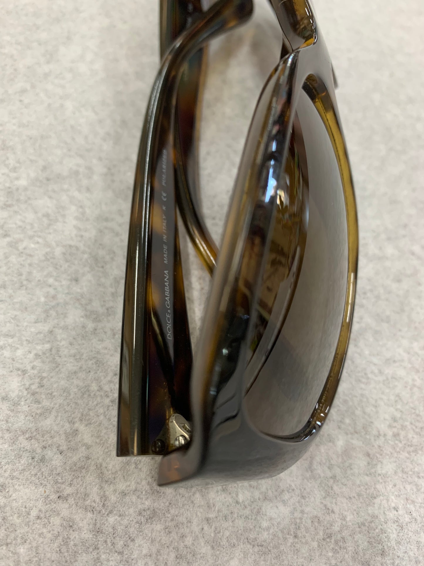 Dolce & Gabbana (D&G) Sunglasses in tortoiseshell with polarized brown lenses