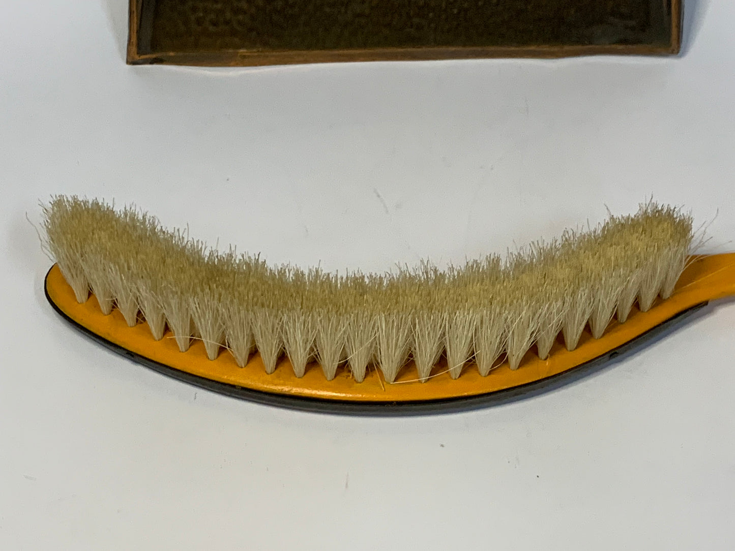 Antique Nestor Copper Crumb Tray and Brush Set, made in England