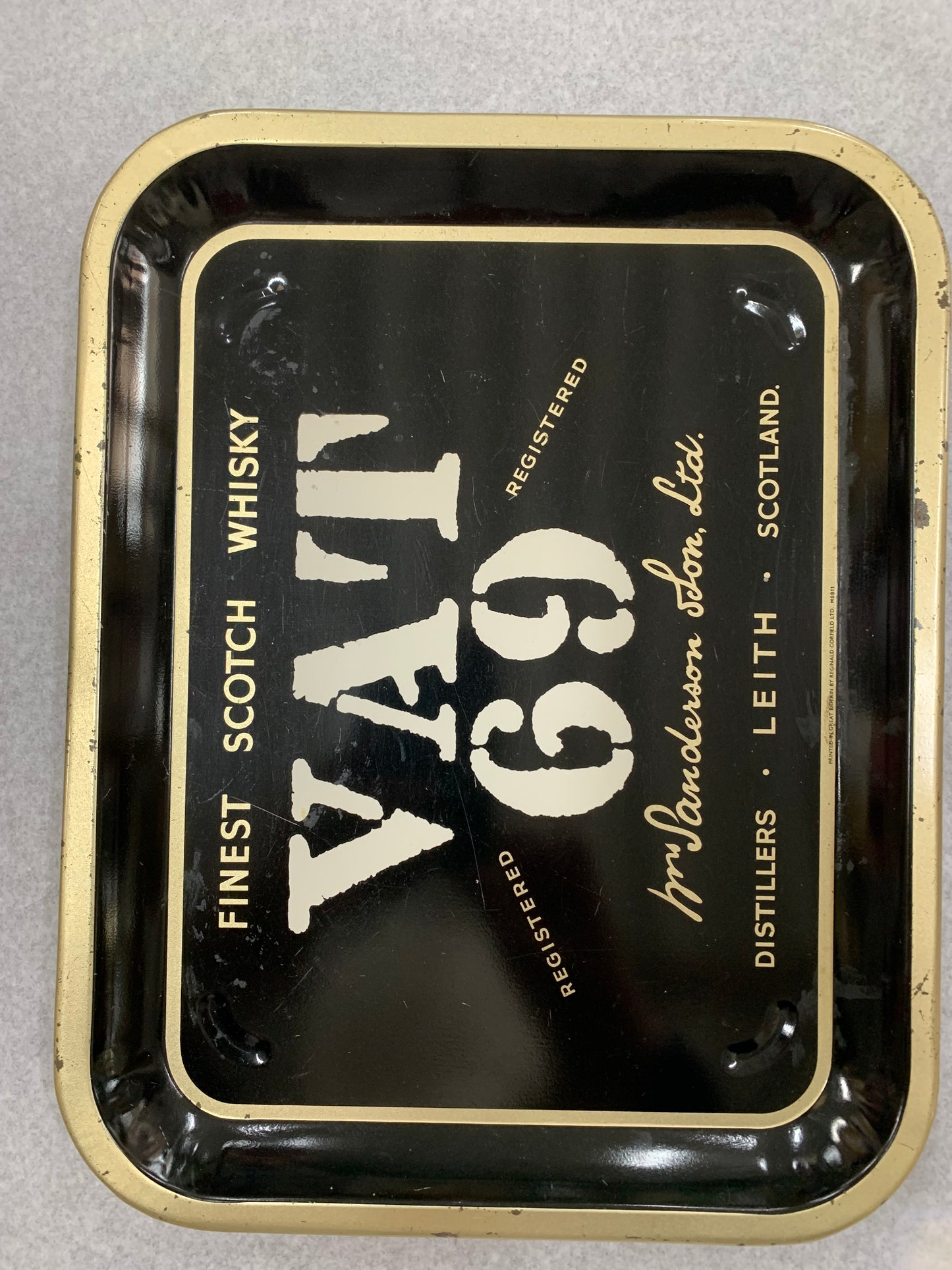 Vintage VAT 69 Scotch Whisky advertising tray