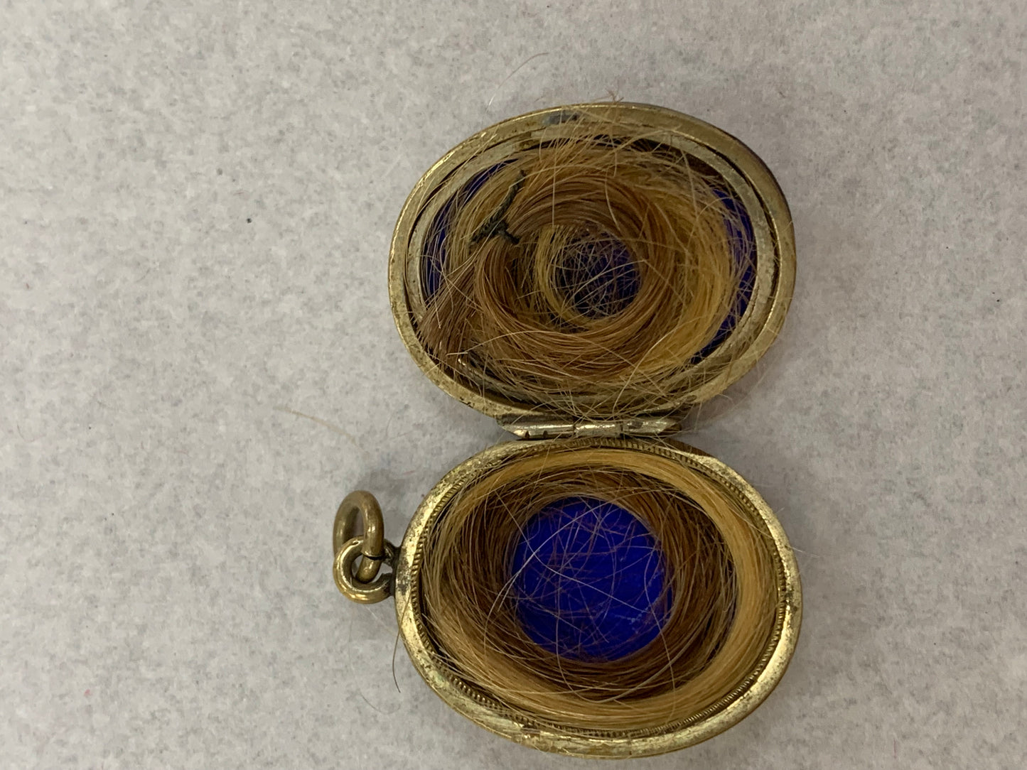 Victorian Locket Pendant with locks of hair