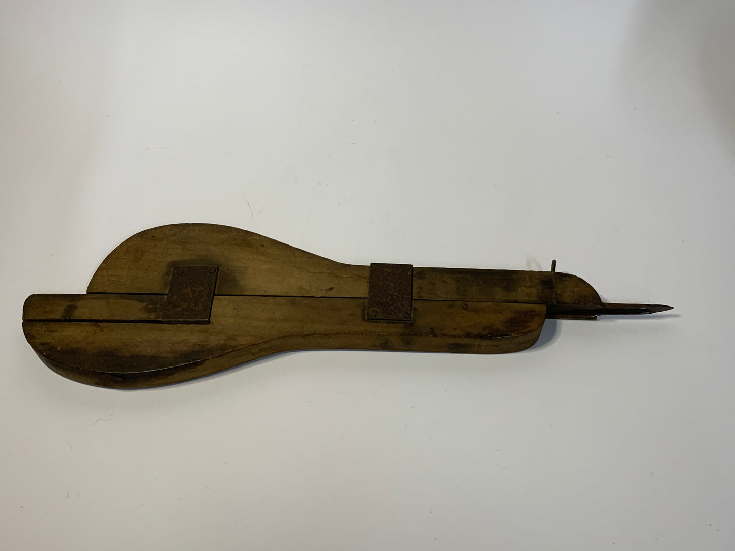 Antique Wooden Sliding Needle Stitcher for rug making