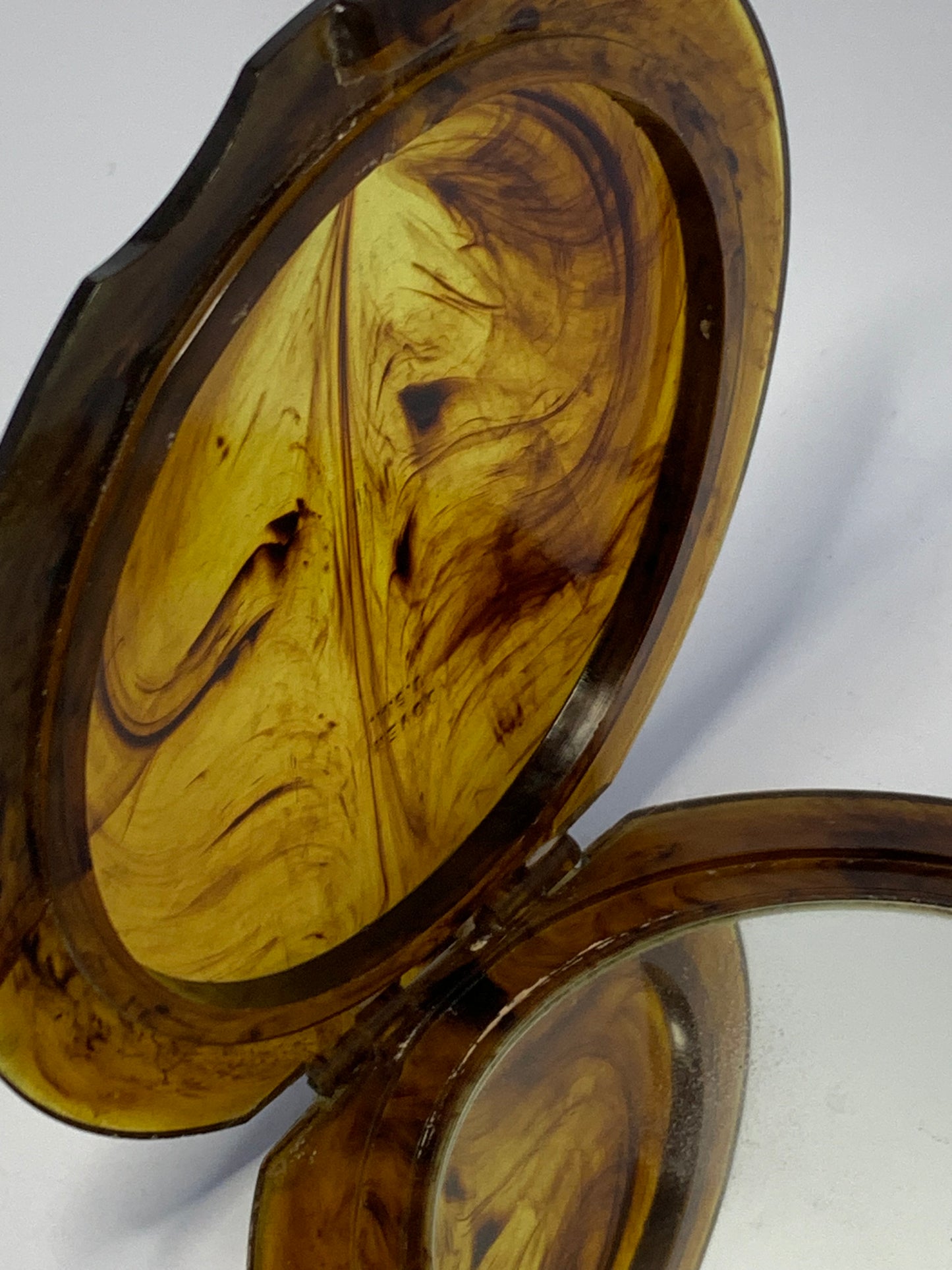 Dover USA Vintage Plastic Compact Mirror - Faux Tortoiseshell