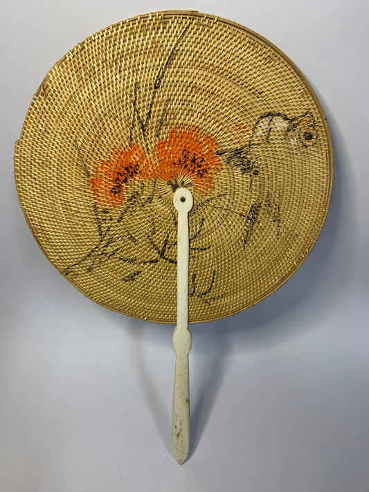 Vintage Handwoven Fixed Hand Fan