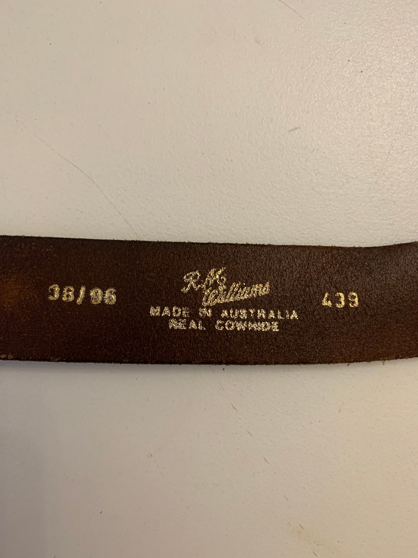 Vintage R.M. Williams Leather Belt made in Australia