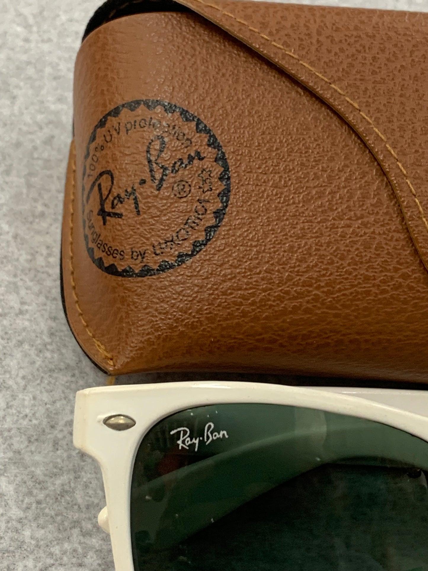 Vintage Ray-Ban Wayfarer Sunglasses in classic White with original case