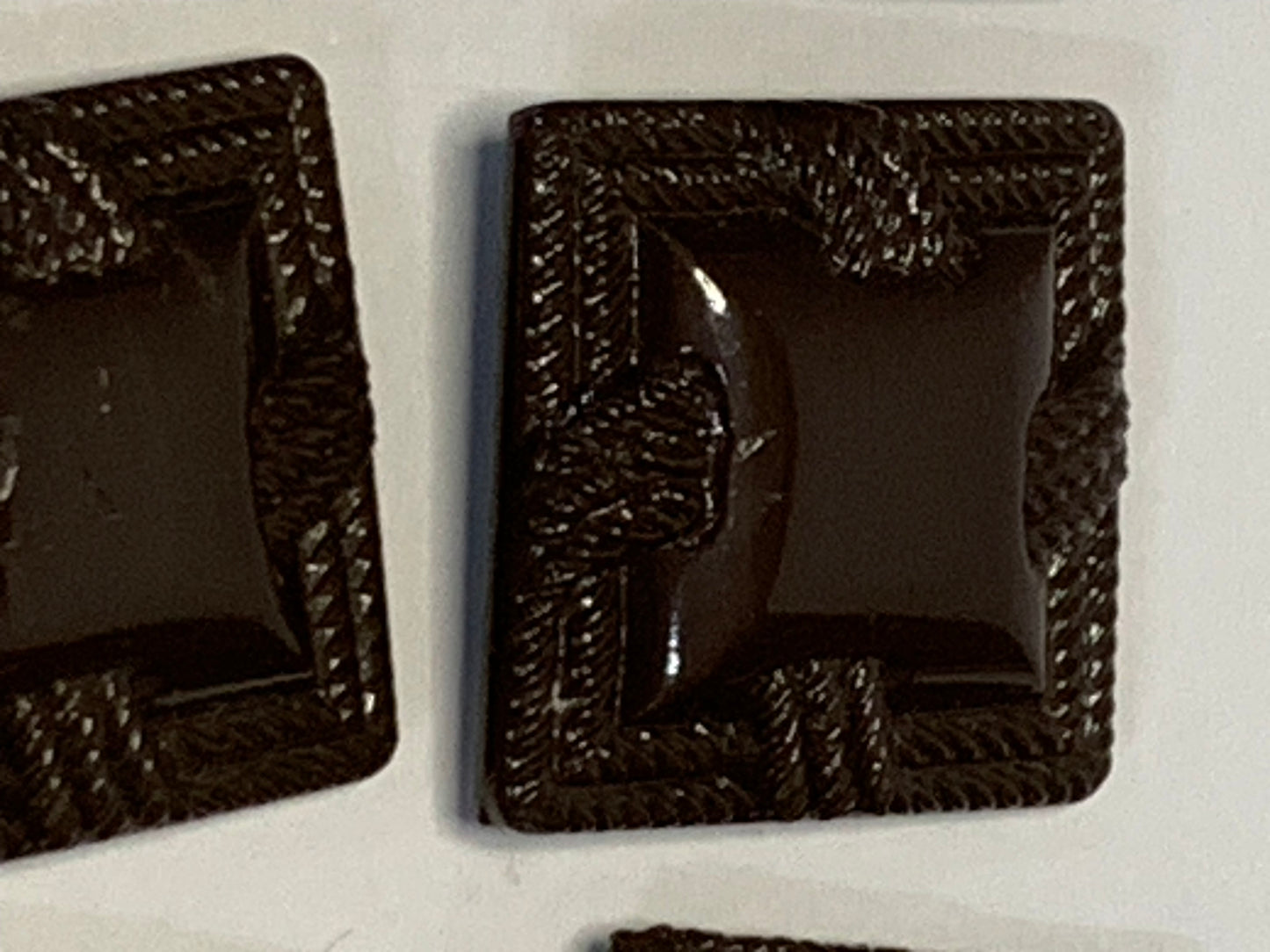 Vintage 1940s Brown Glass Buttons set of 10