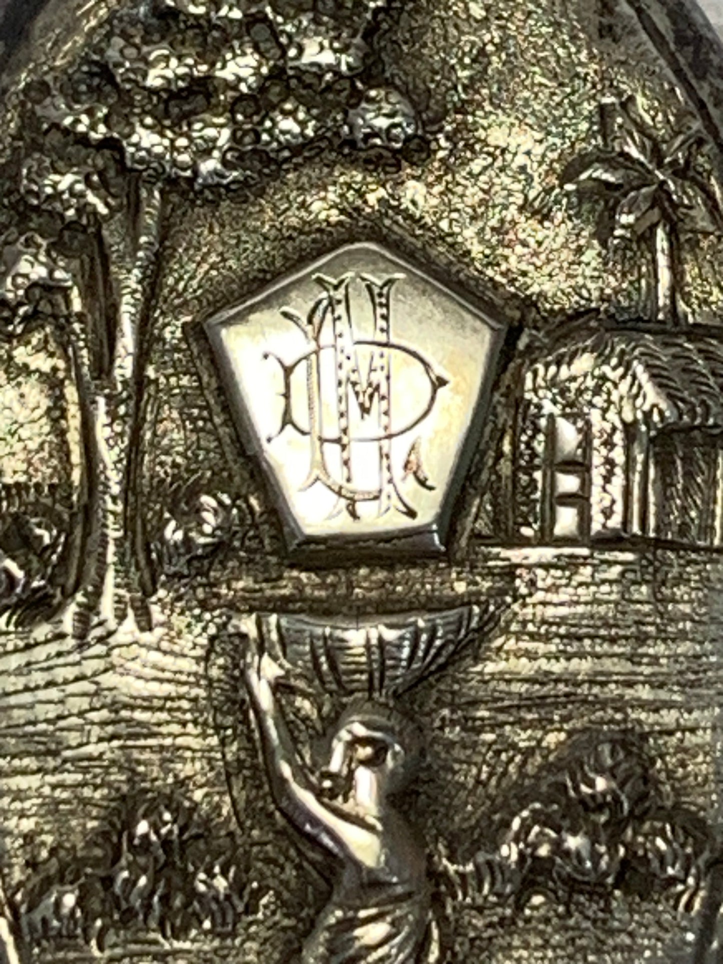 Antique Sterling Silver Backed Brush with Ornate Detailing