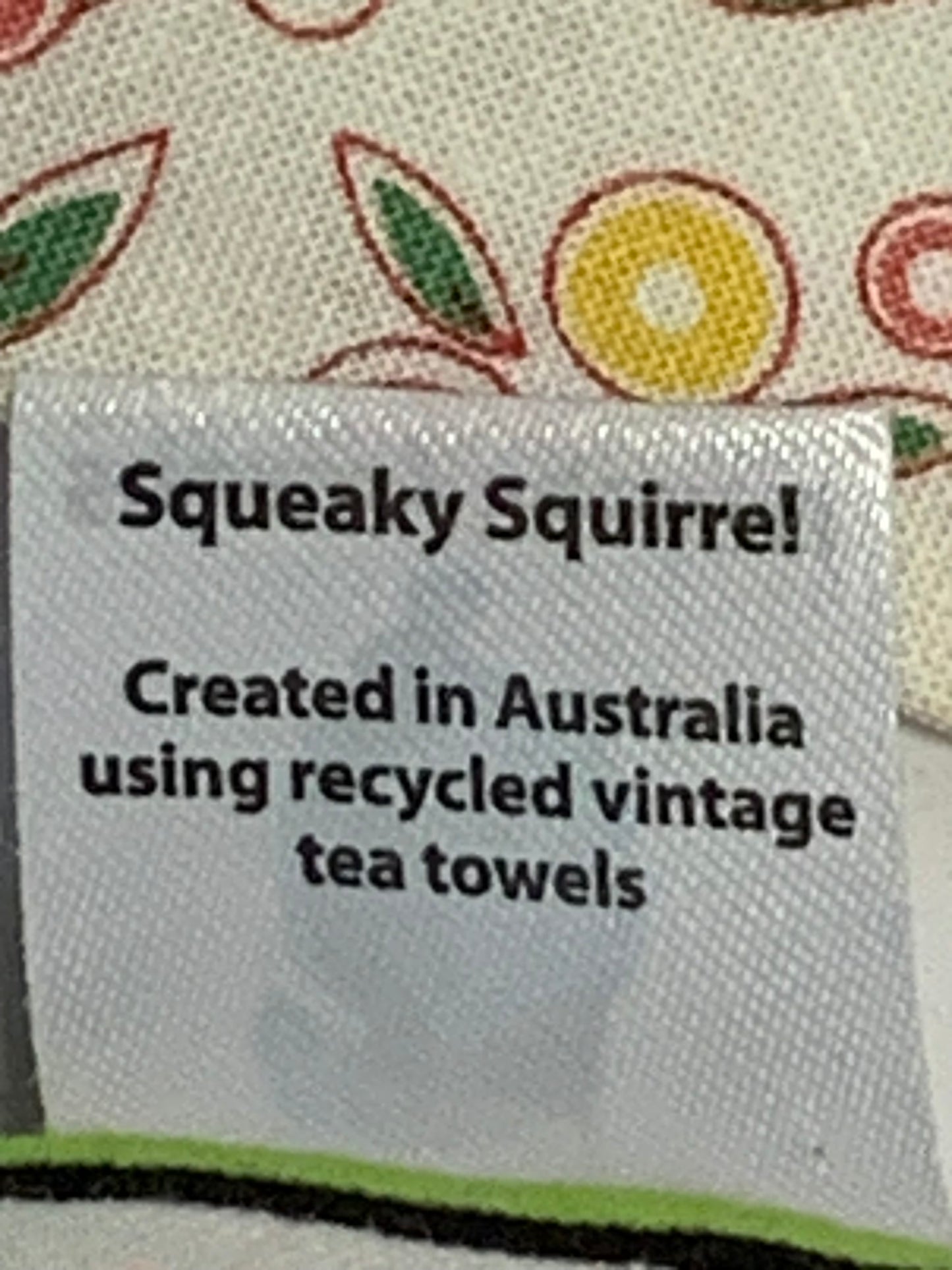 Toy Rabbit made from recycled vintage tea towels