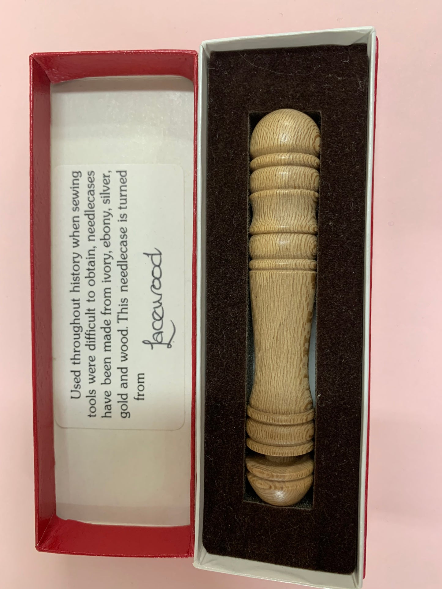 Vintage Booth & Holley Lacewood Needlecase