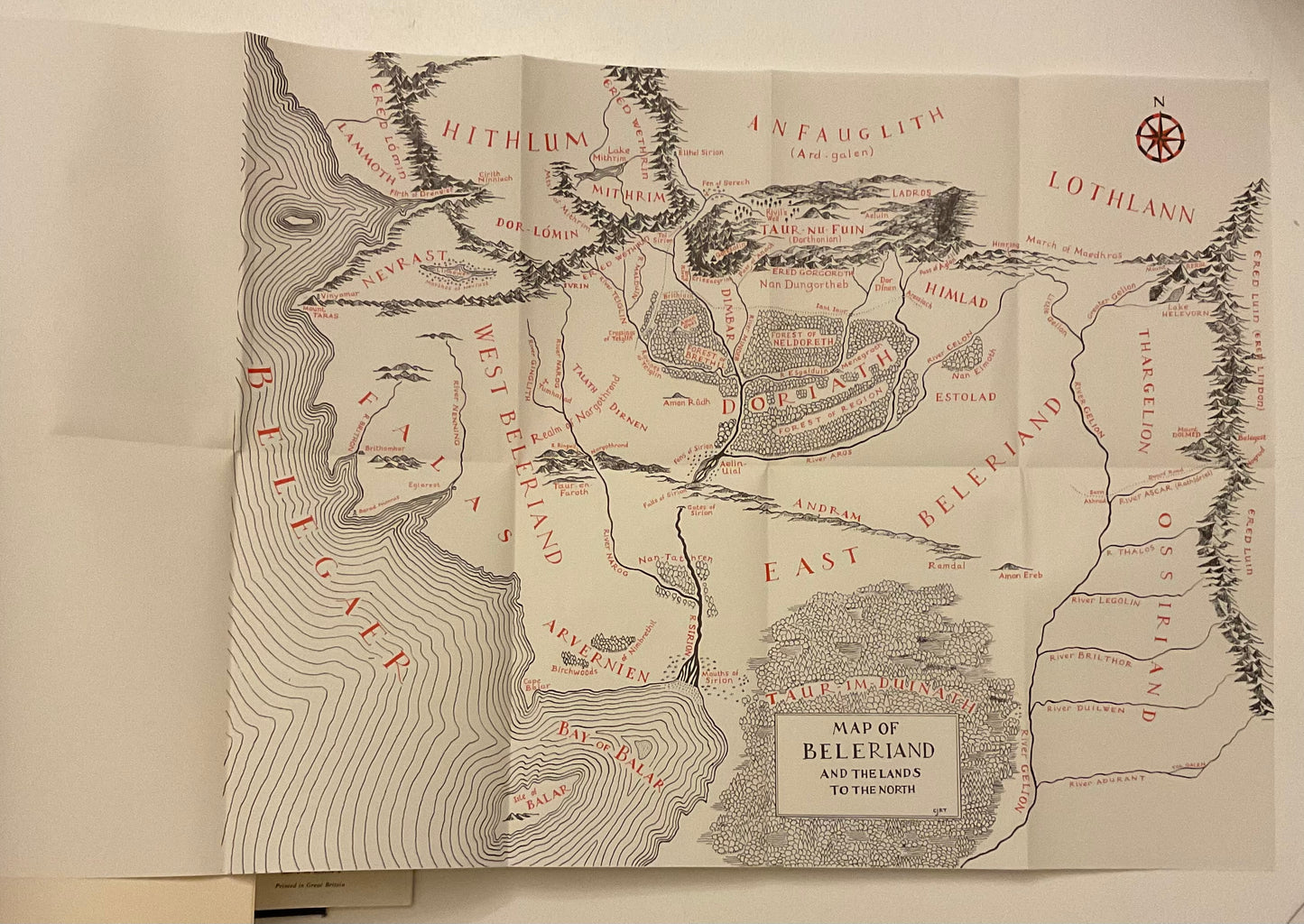 1977 first edition, first printing of The Silmarillion by J.R.R. Tolkien, published by George Allen & Unwin, London.