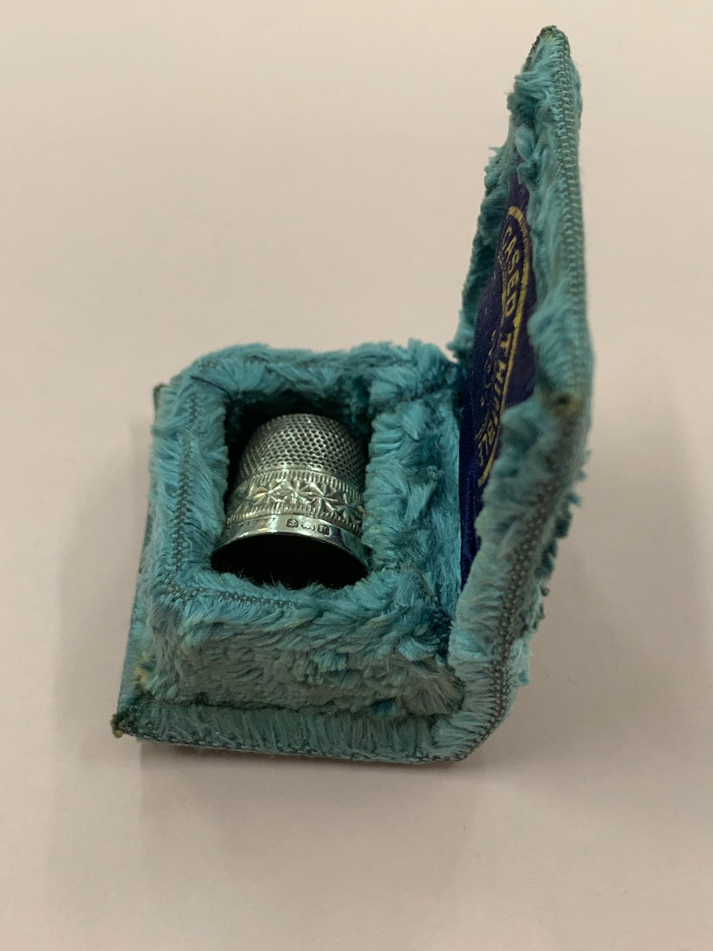 Vintage Silver Thimble in original case